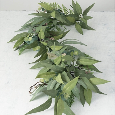 Sullivans Artificial Leaf & Twig Garland 72L Green