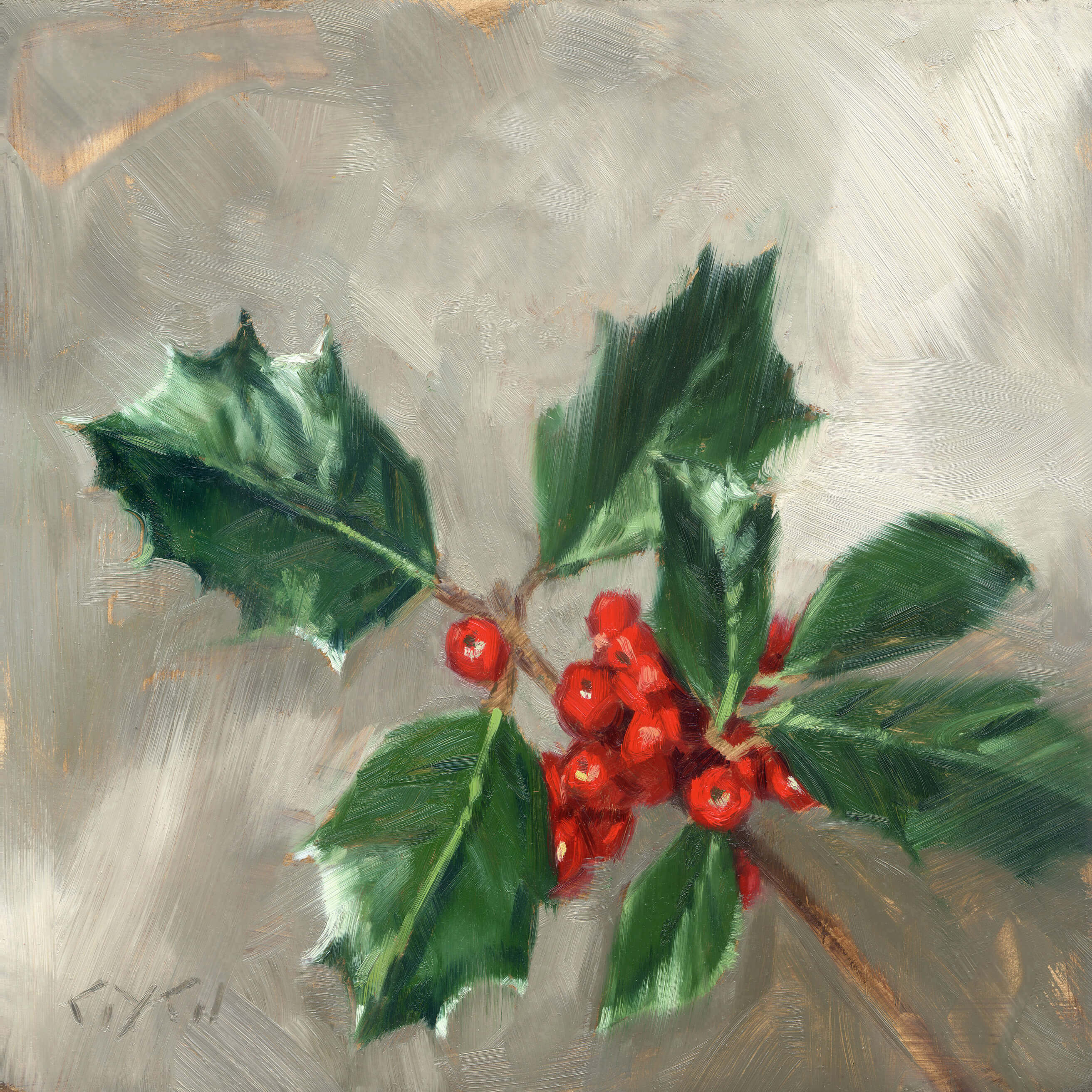 HOLLY BERRIES GICLEE ARTWORK