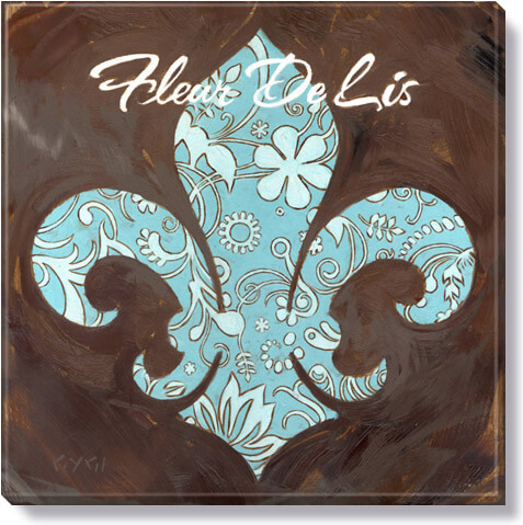 FLORAL FLEUR-DE-LIS GICLEE ART