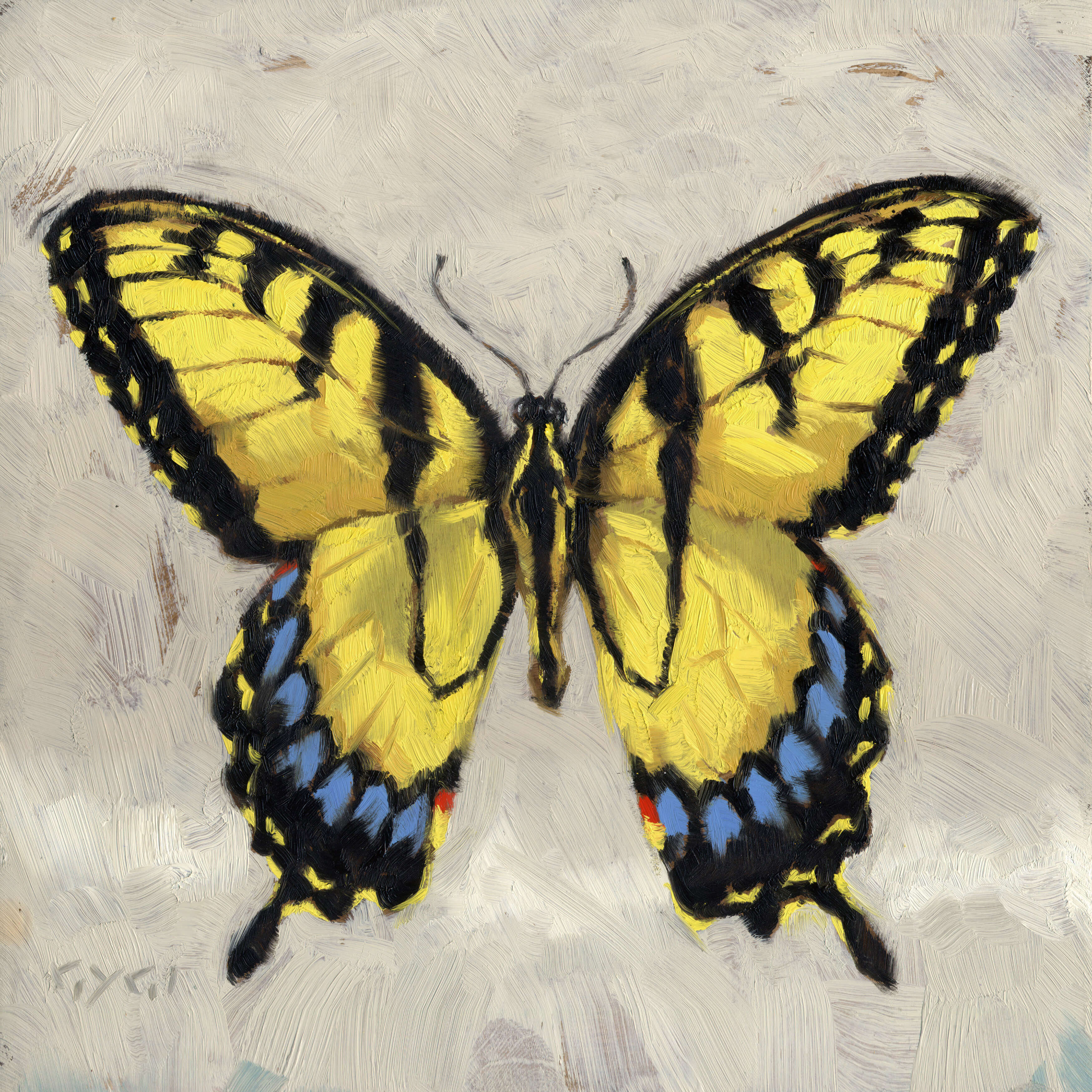 YELLOW BUTTERFLY ARTWORK