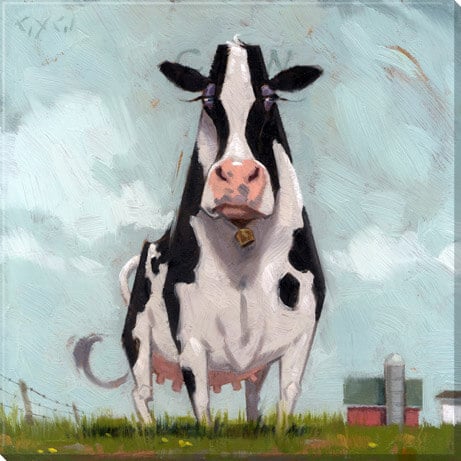 FANCIFUL COW GICLEE WALL ART