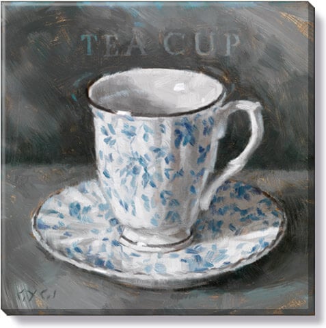 BLUE TOILE TEACUP GICLEE ART