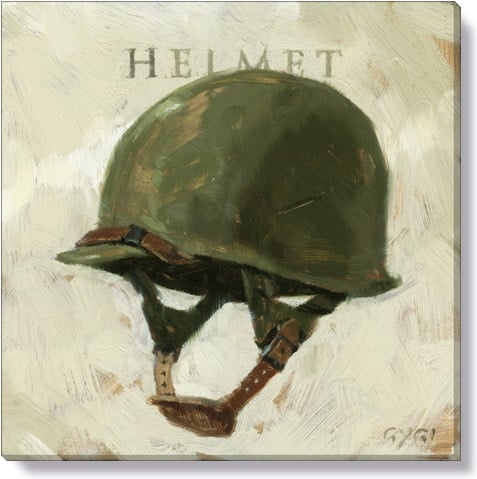 ARMY HELMET GICLEE WALL ART