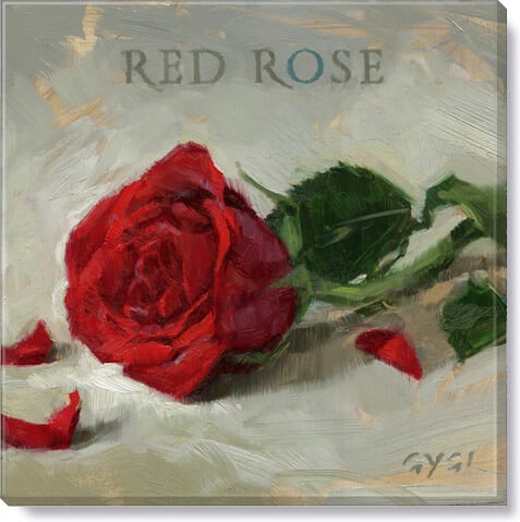 RED ROSE GICLEE WALL ART