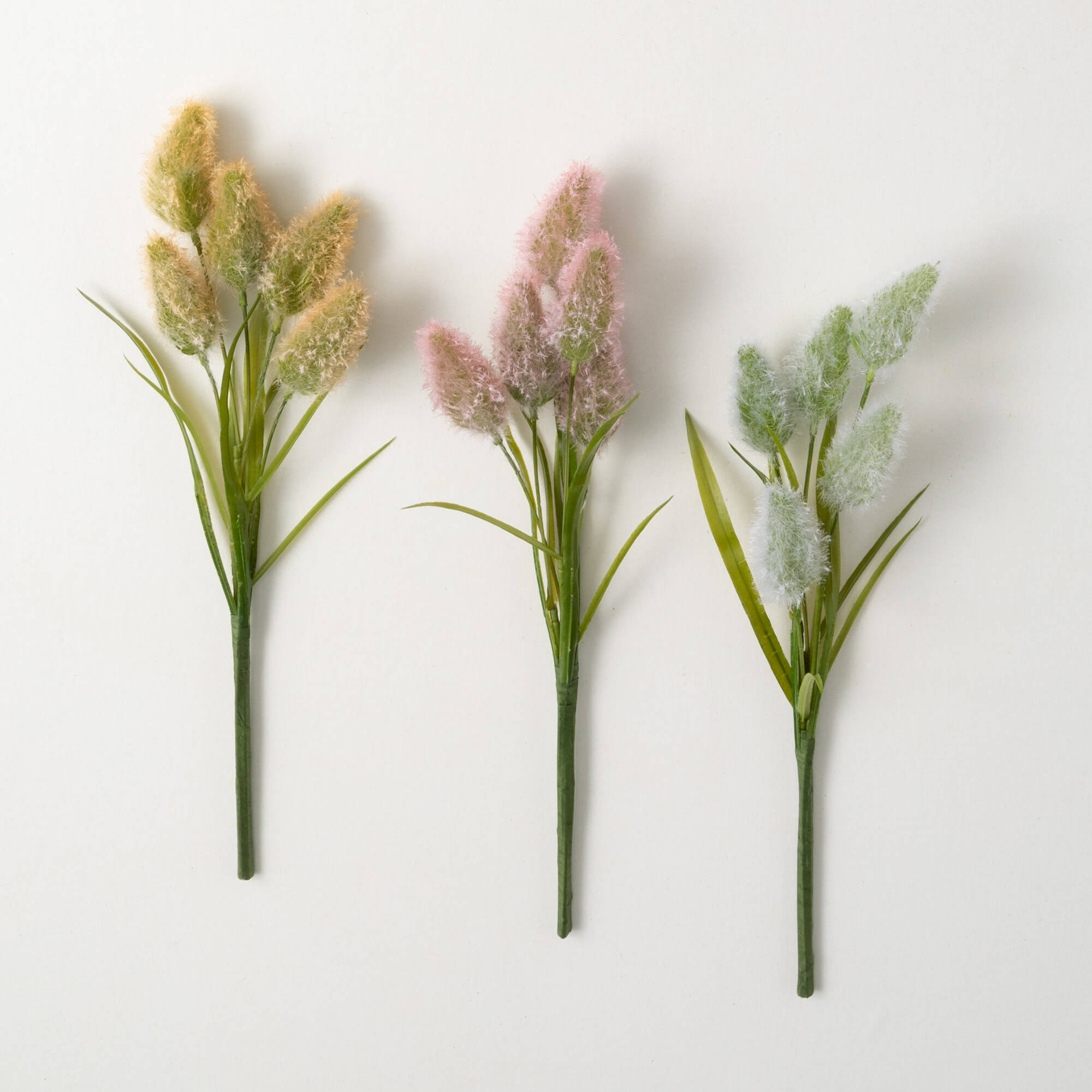 PASTEL FUZZY FOXTAIL BUSH SET