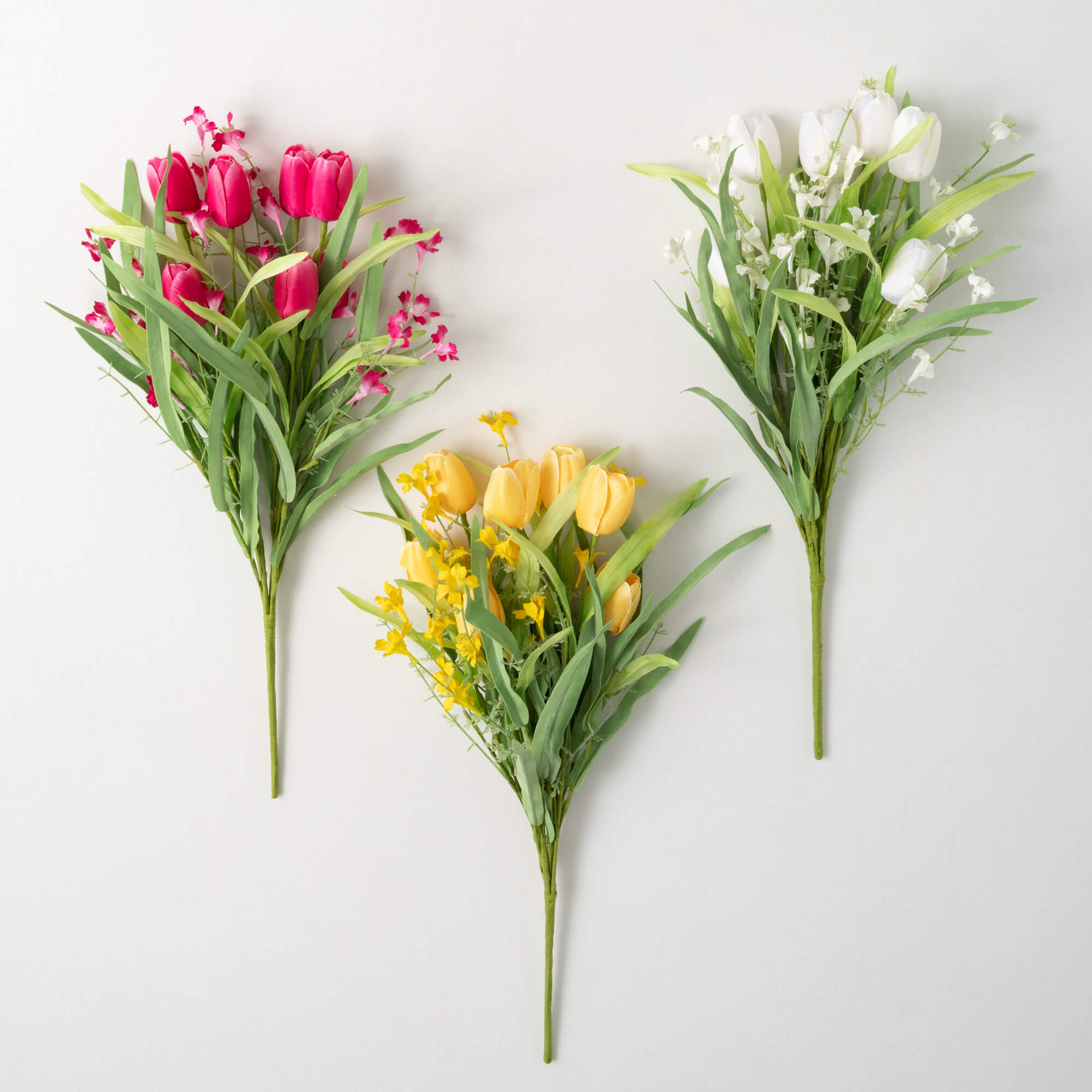 SPRING TULIP GRASS BUSH SET 3