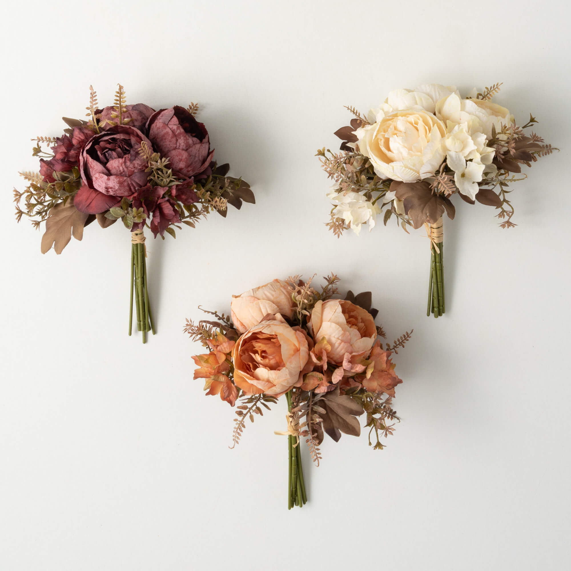 FAUX DRIED FALL PEONY BUSHES