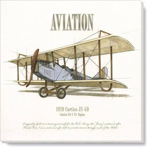 CURTISS JN-4D GICLEE WALL ART