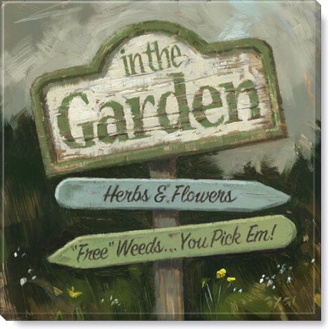 GARDEN SIGN GICLEE WALL ART