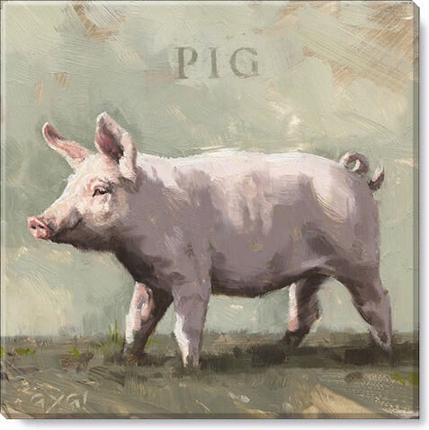 PASTURE PIG GICLEE WALL ART