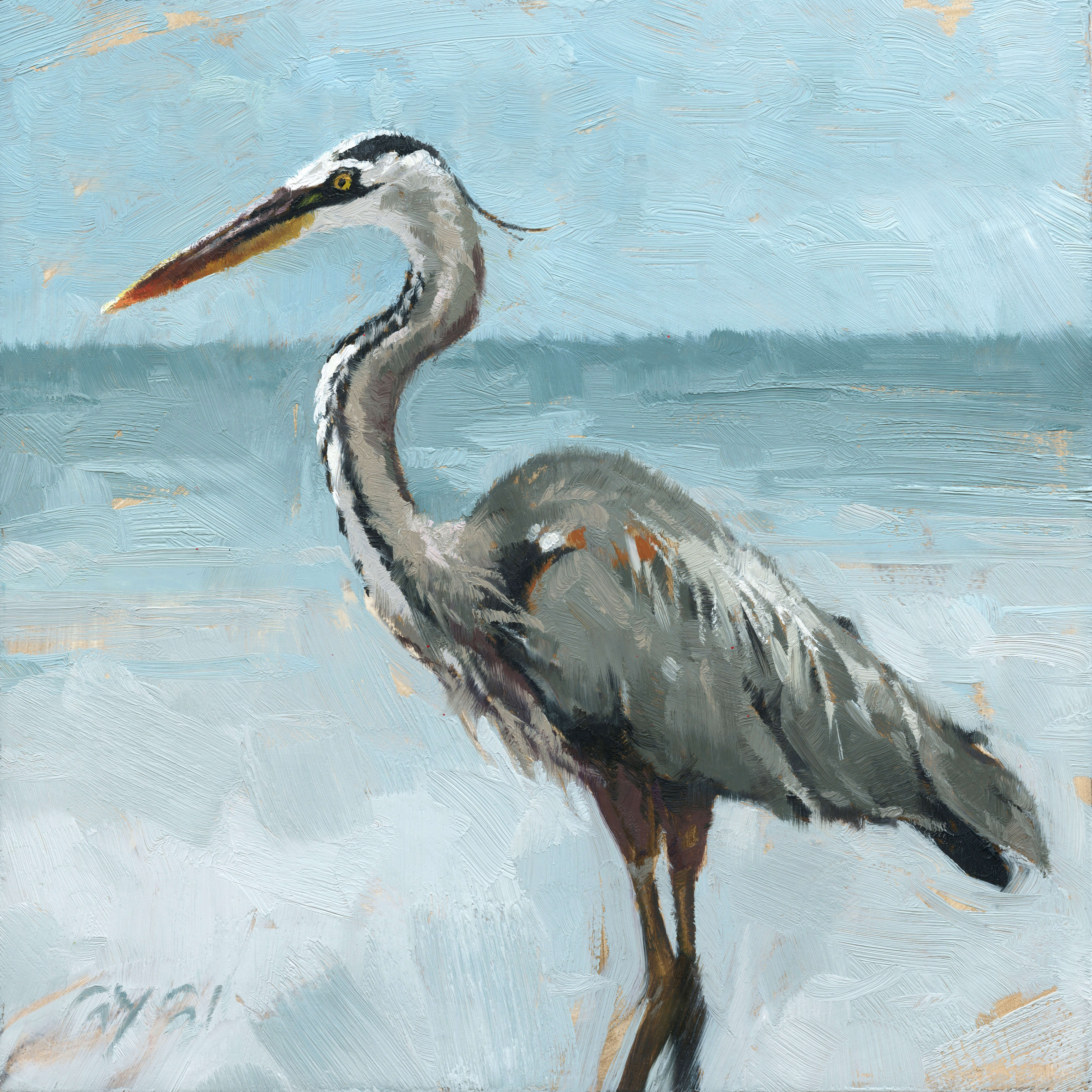 BLUE HERON ARTWORK