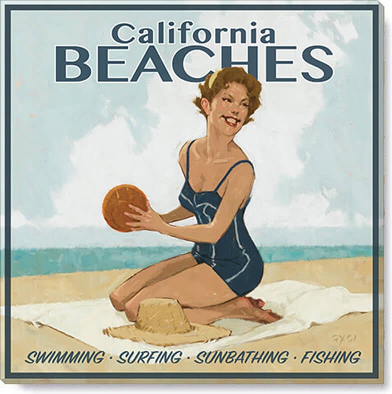 CALIFORNIA BEACHES GICLEE WALL