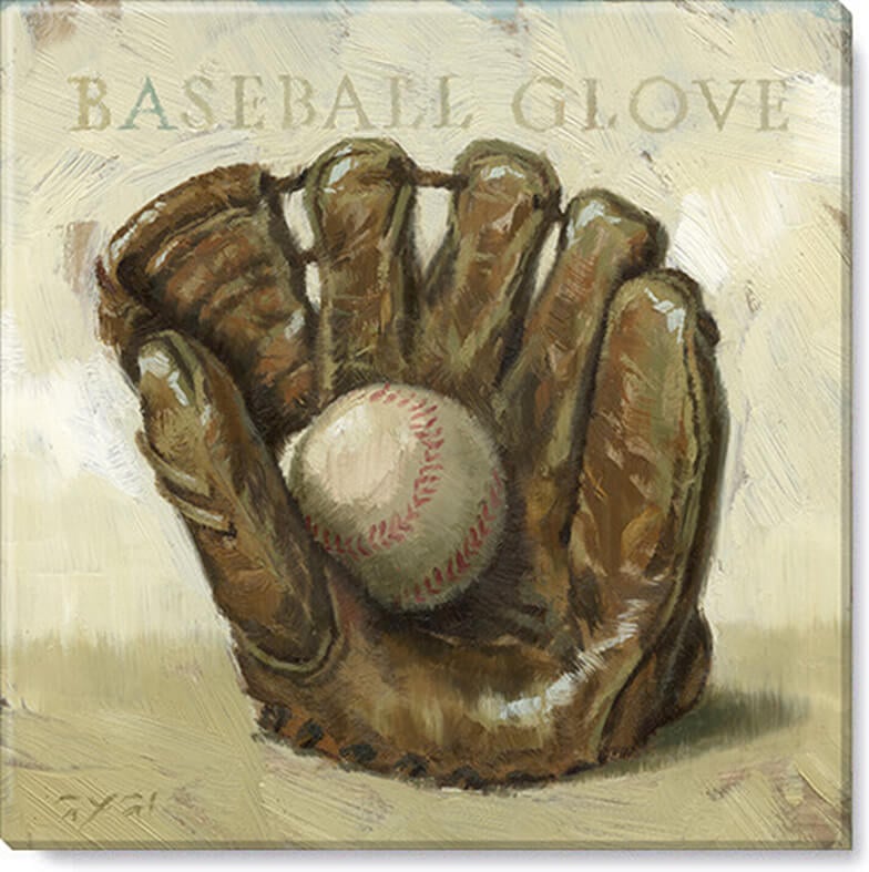 BASEBALL GLOVE GICLEE WALL ART