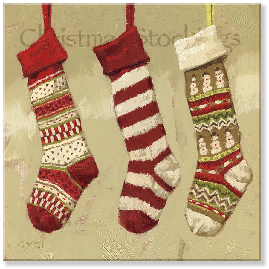 CHRISTMAS STOCKINGS WALL ART