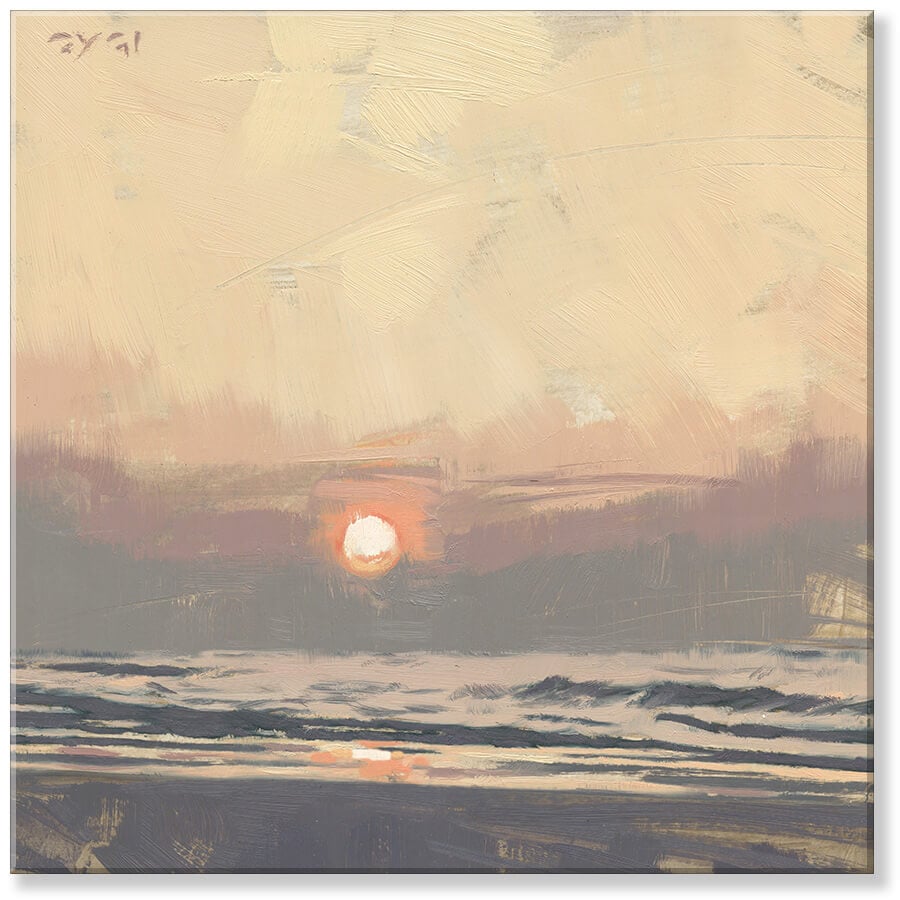 BIG SKY BEACH SUNSET WALL ART