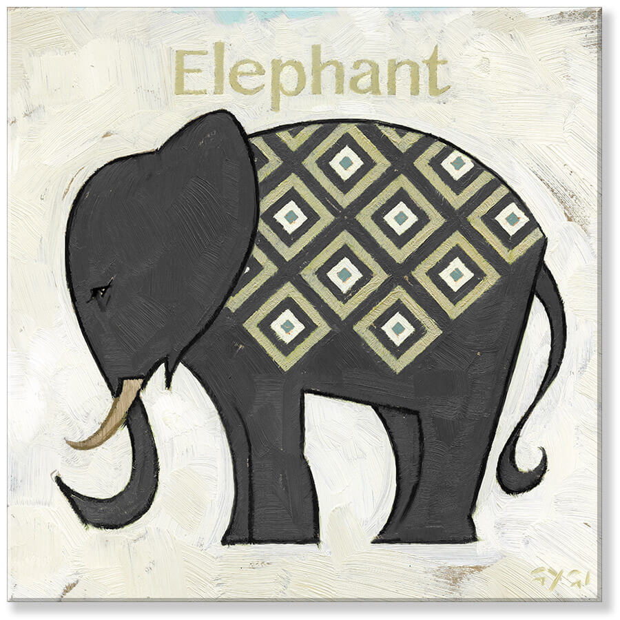 DIAMOND ELEPHANT SILHOUETTE