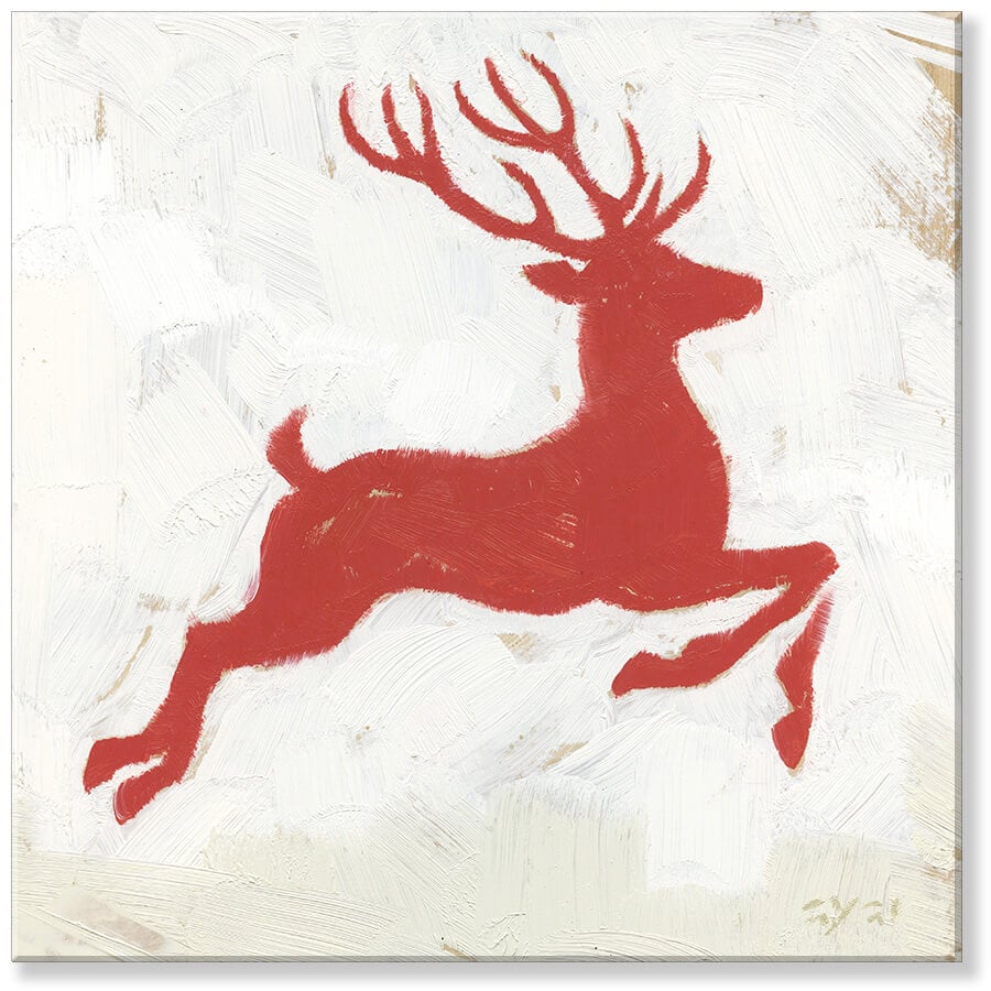 REINDEER SILHOUETTE WALL ART