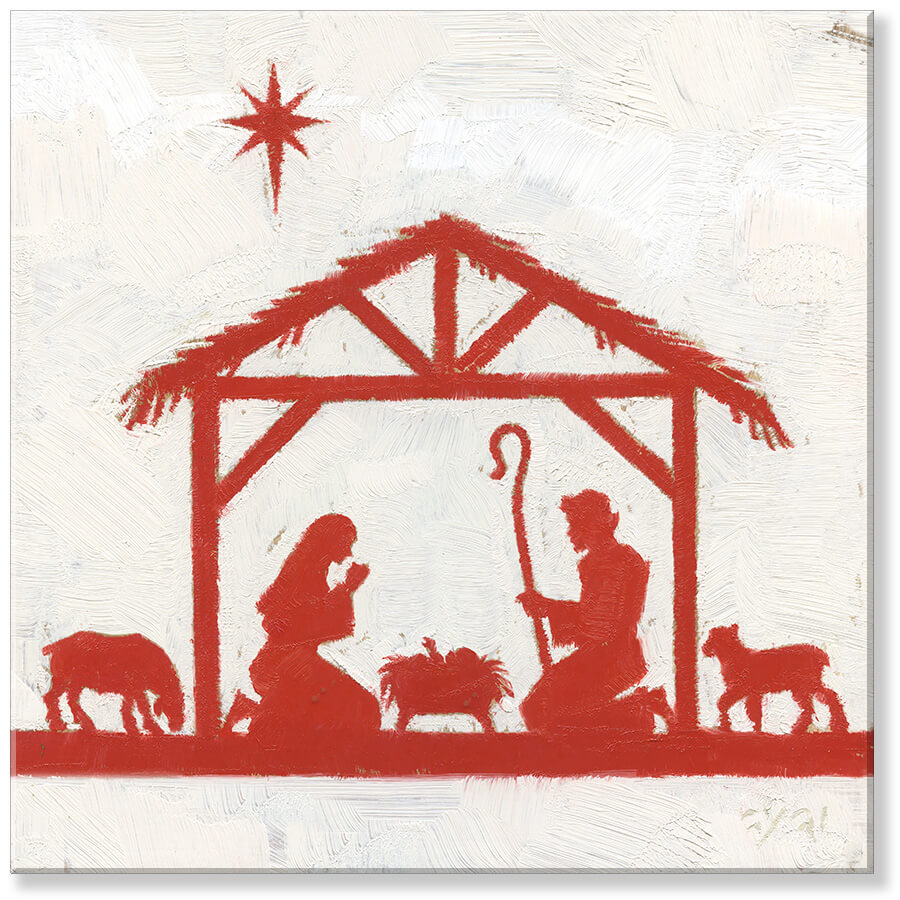 NATIVITY SILHOUETTE WALL ART