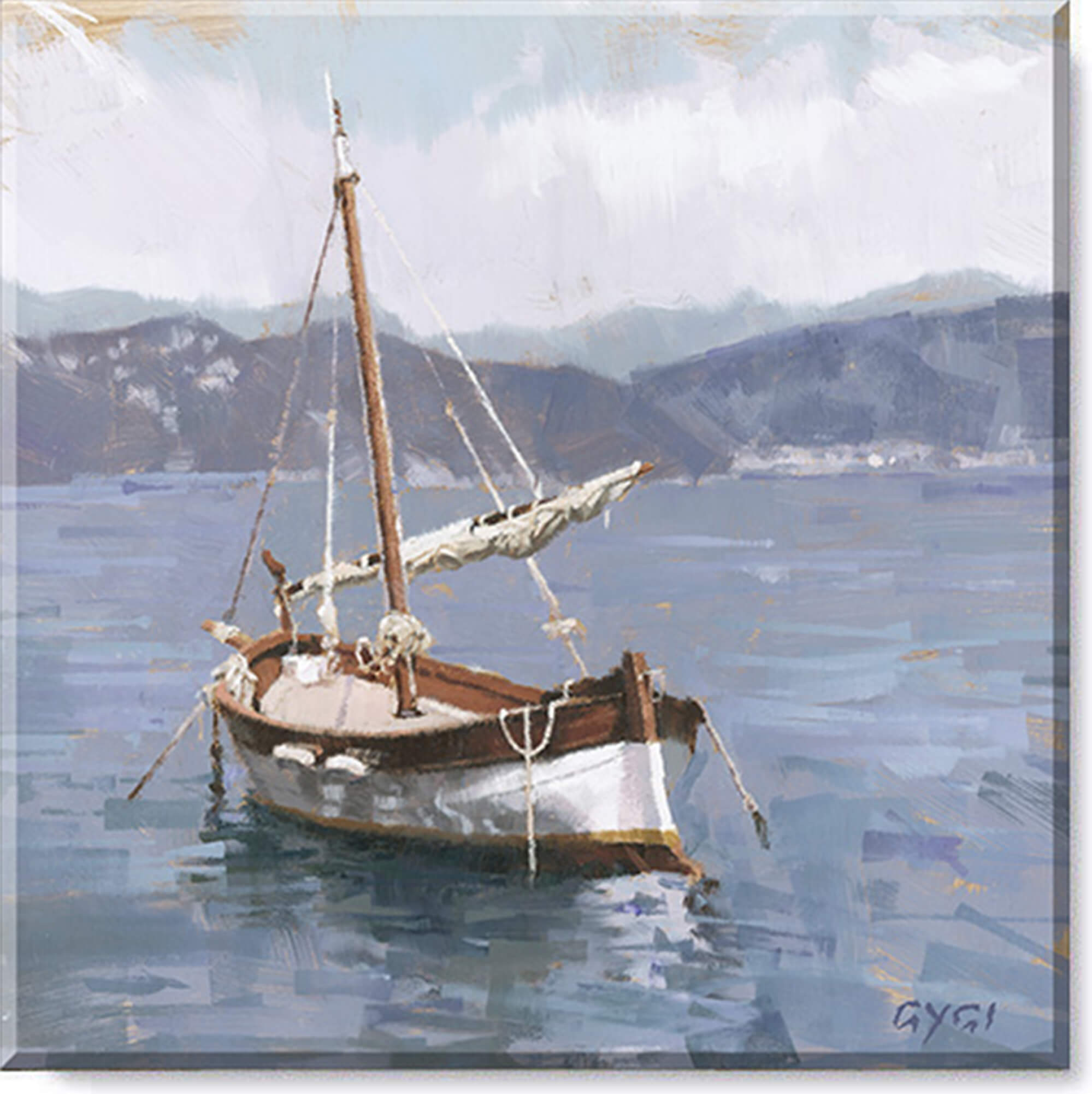 SAILBOAT NO SAIL ARTWORK