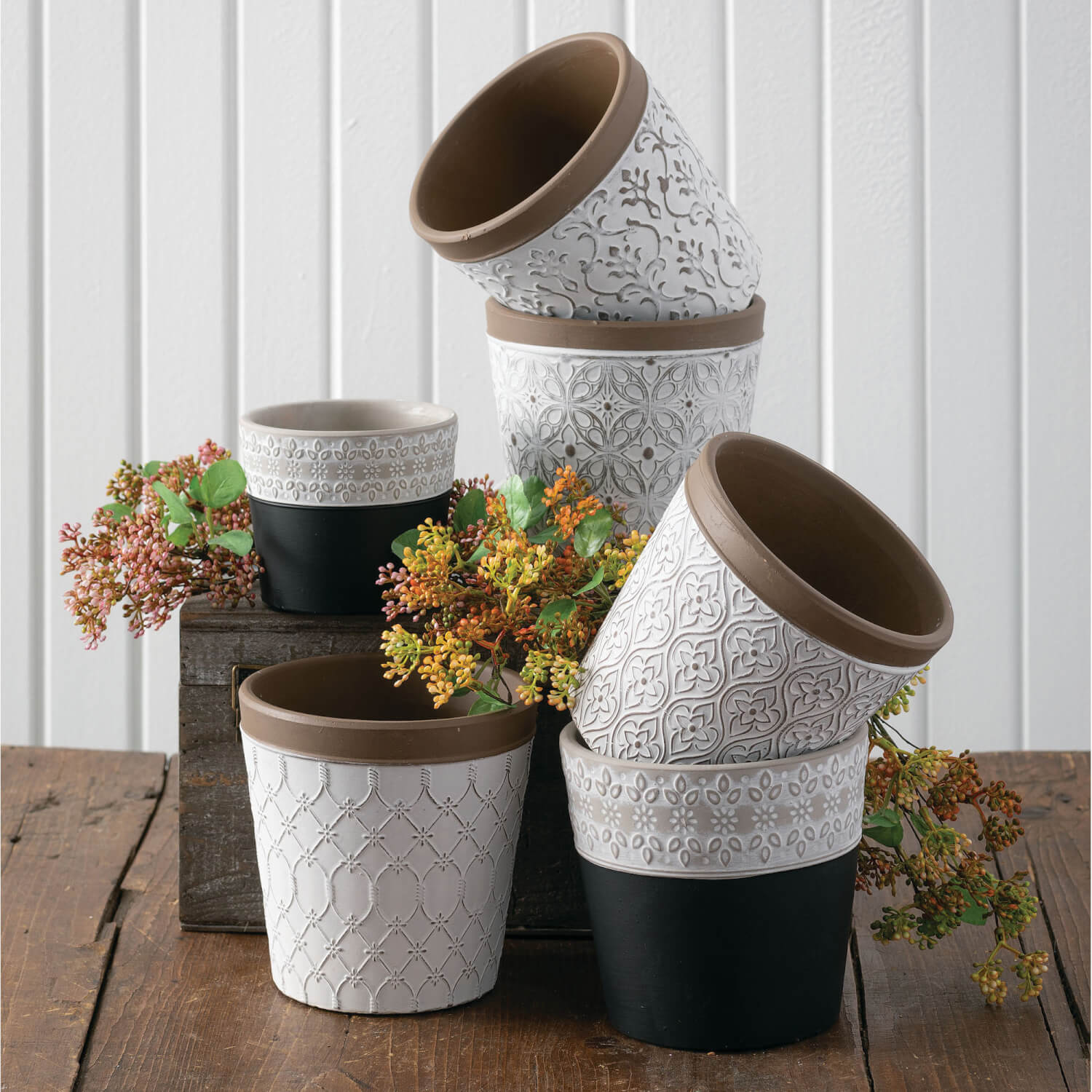 Wholesale Flower Pot, Containers Gray Ceramic Sullivans