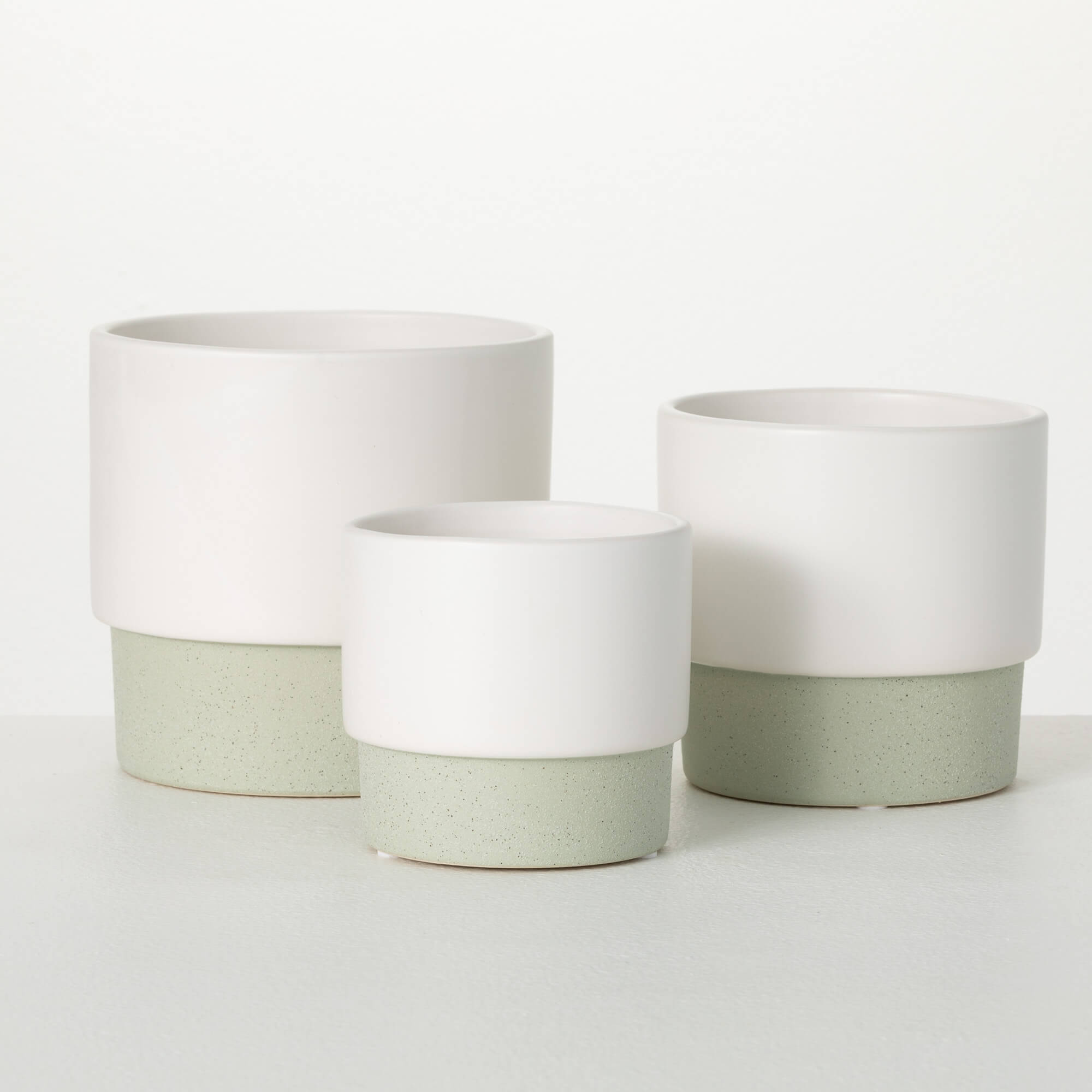 CERAMIC RIMMED TWO-TONED POTS