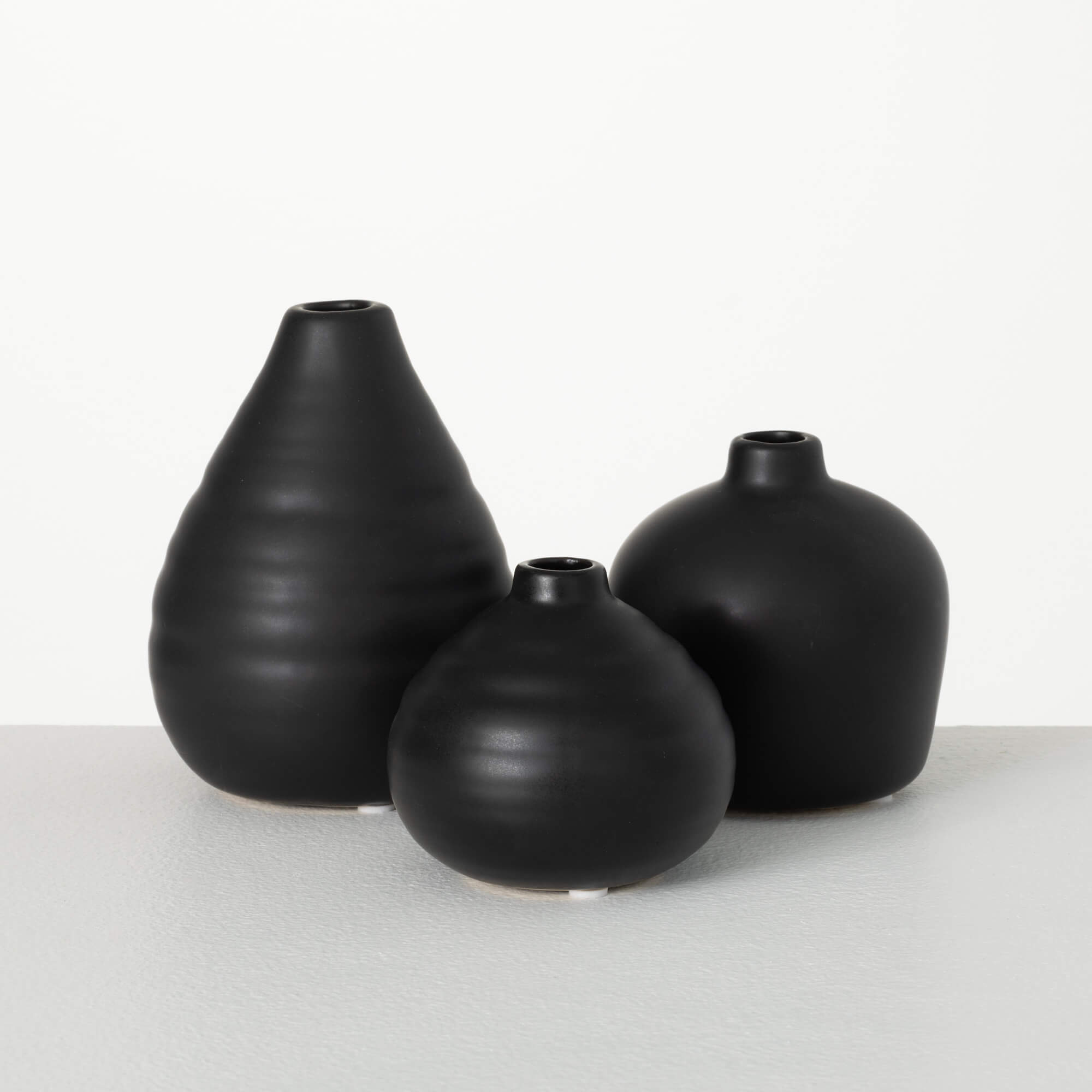 EBONY COMPACT VASE SET