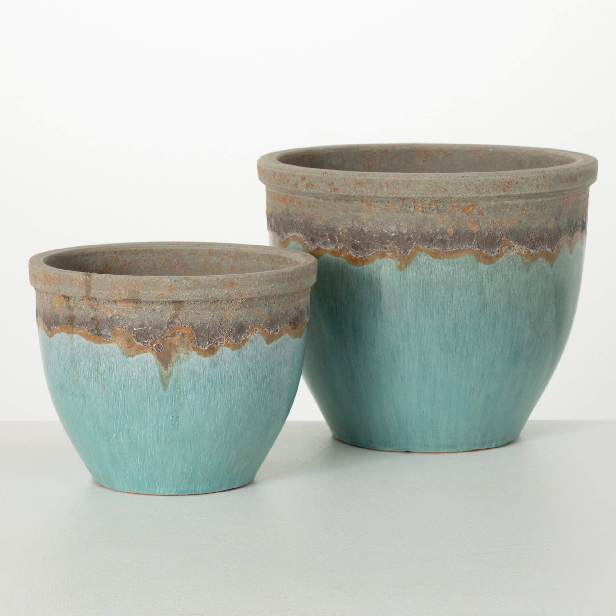 GULF STREAM BLUE STONEWARE PLA