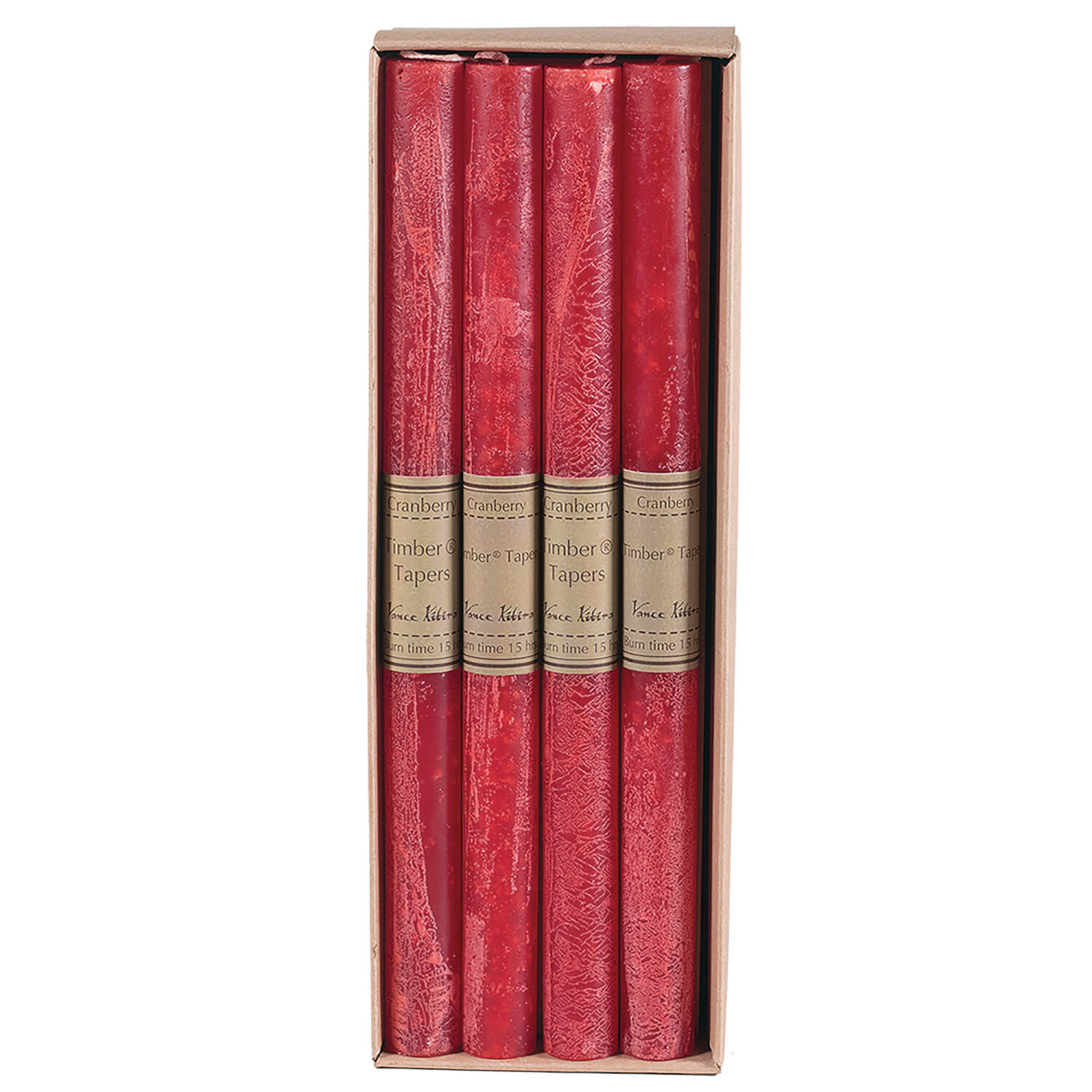 CRANBERRY TAPER BOX OF 12