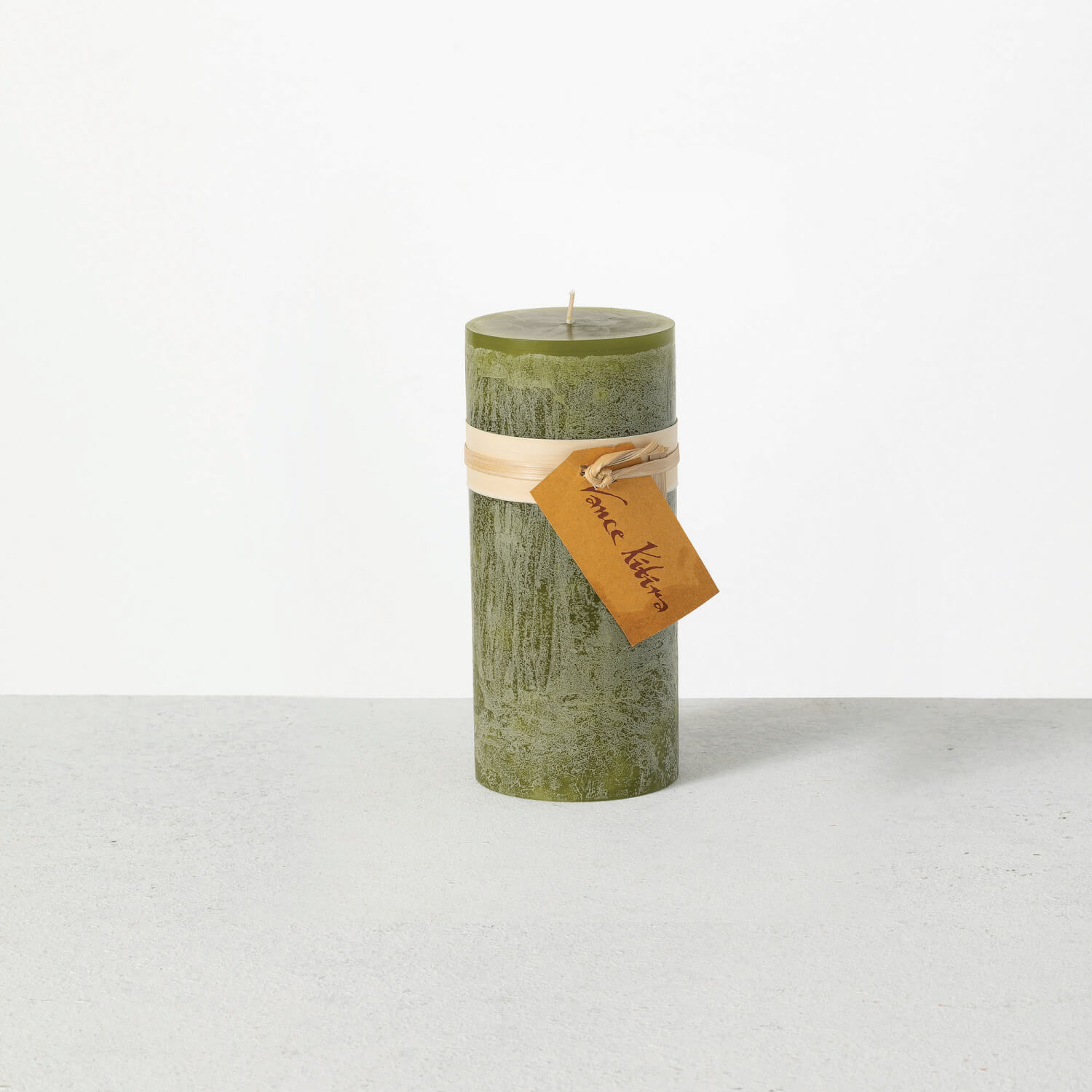 MOSS TIMBER PILLAR CANDLE