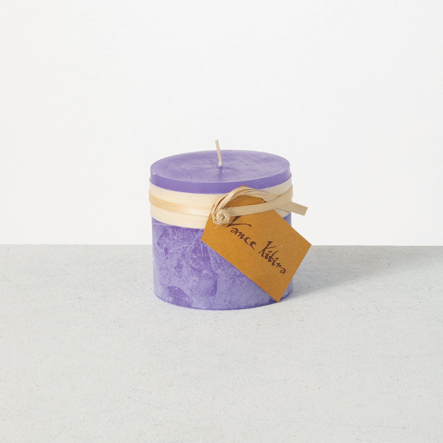 WISTERIA TIMBER PILLAR CANDLE