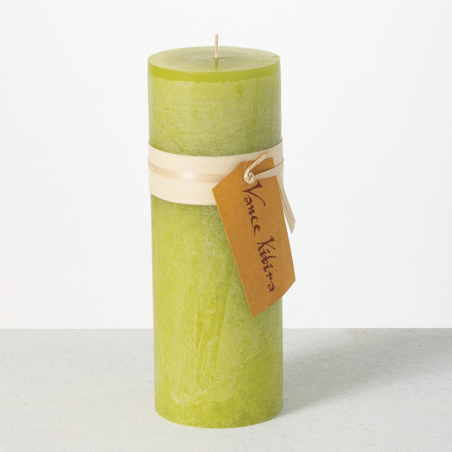 GREEN TIMBER PILLAR CANDLE