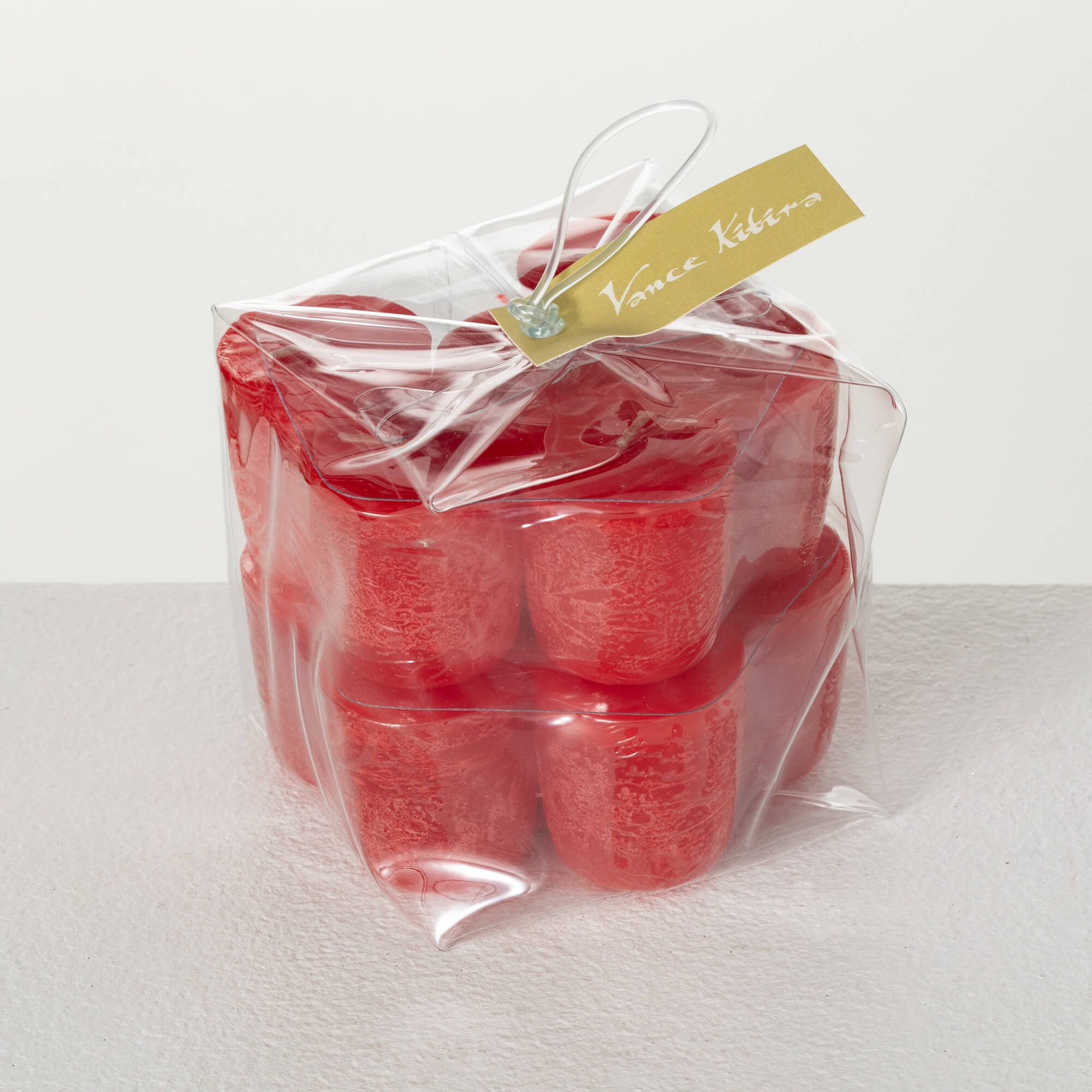 RED TIMBER VOTIVES SET OF 12