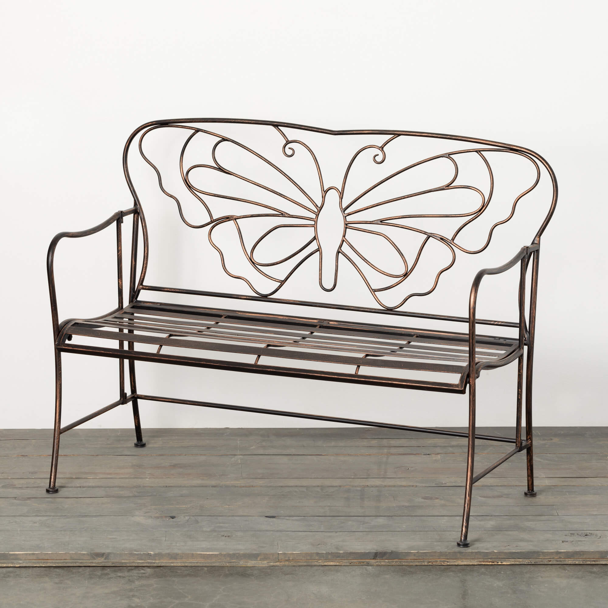 White discount butterfly bench