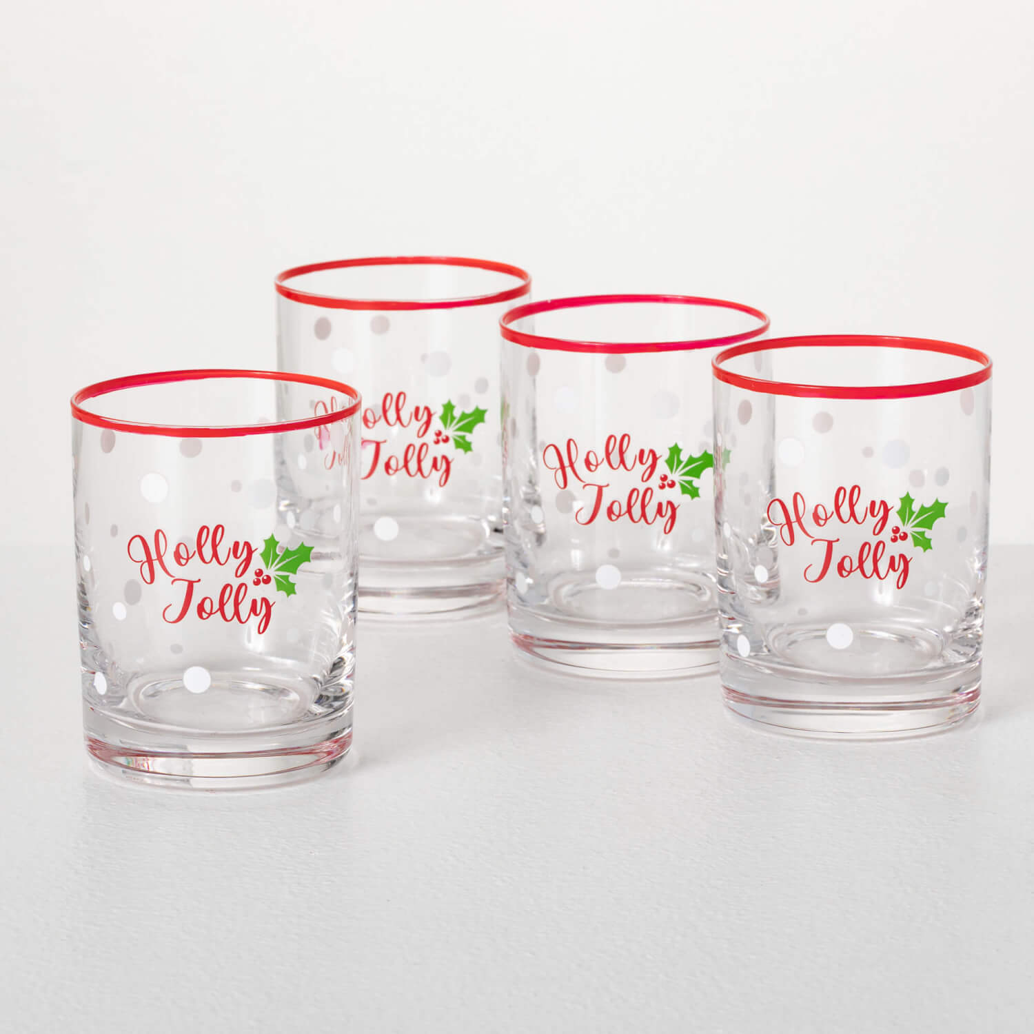 HOLLY LOW BALL GLASS SET OF 4