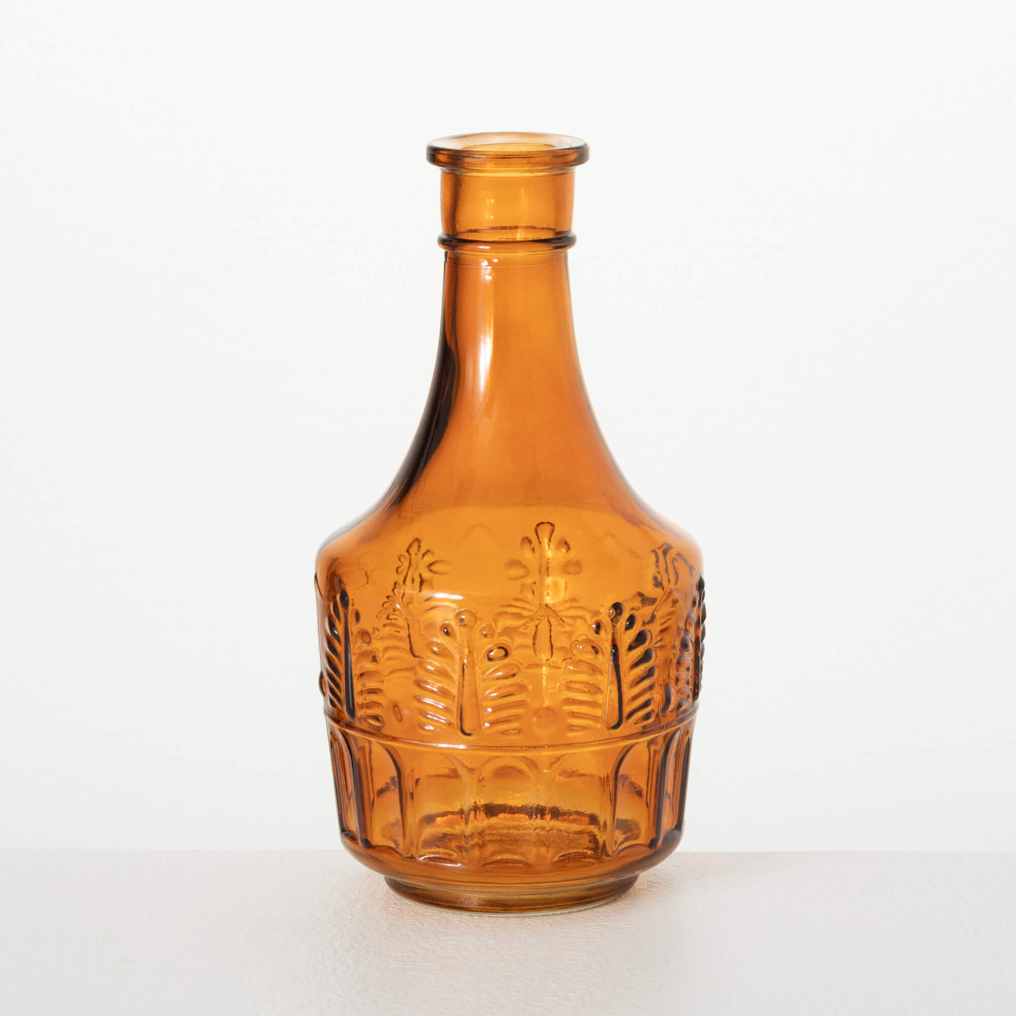 AMBER GLASS HARVEST VASE