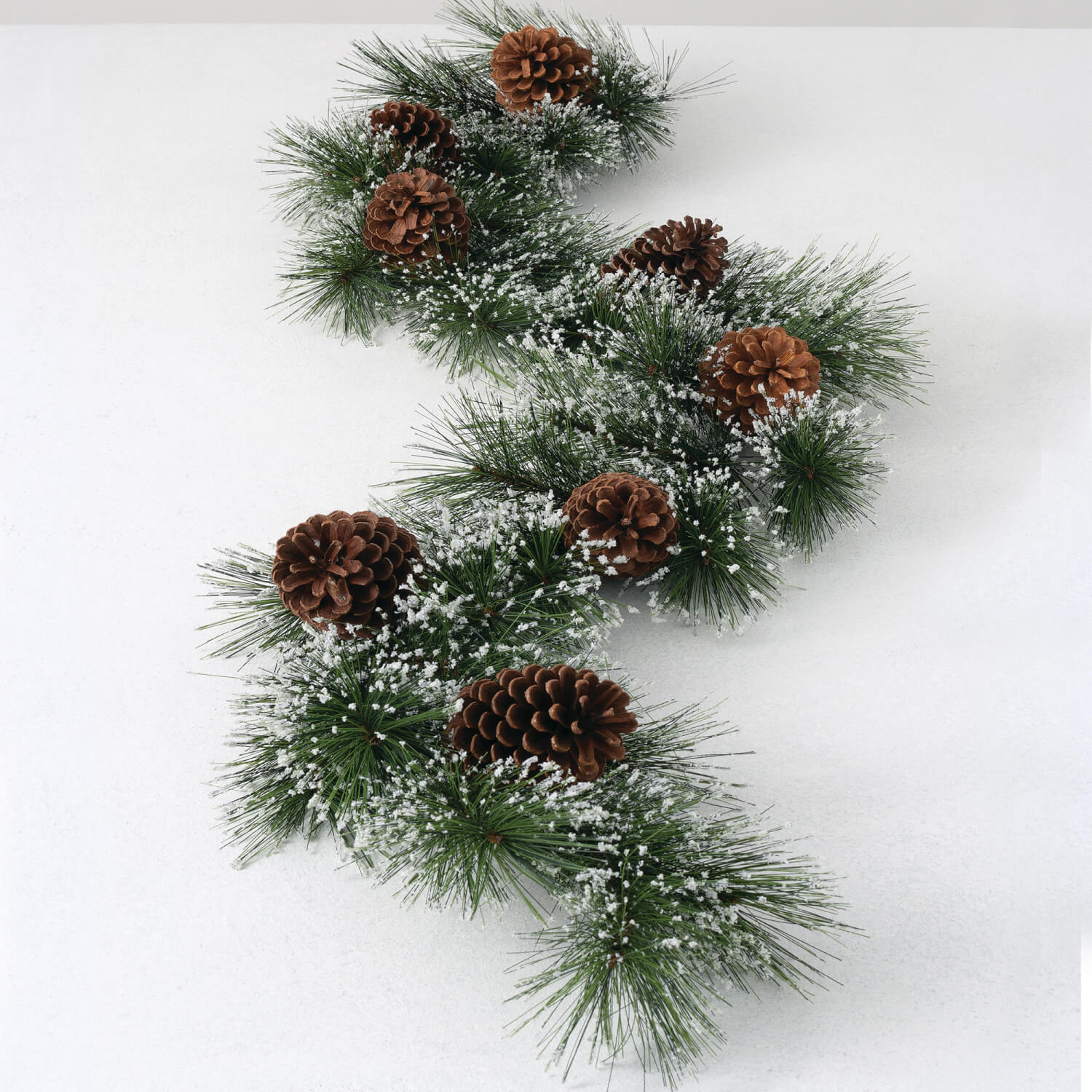 FROSTED PINE CONE GARLAND