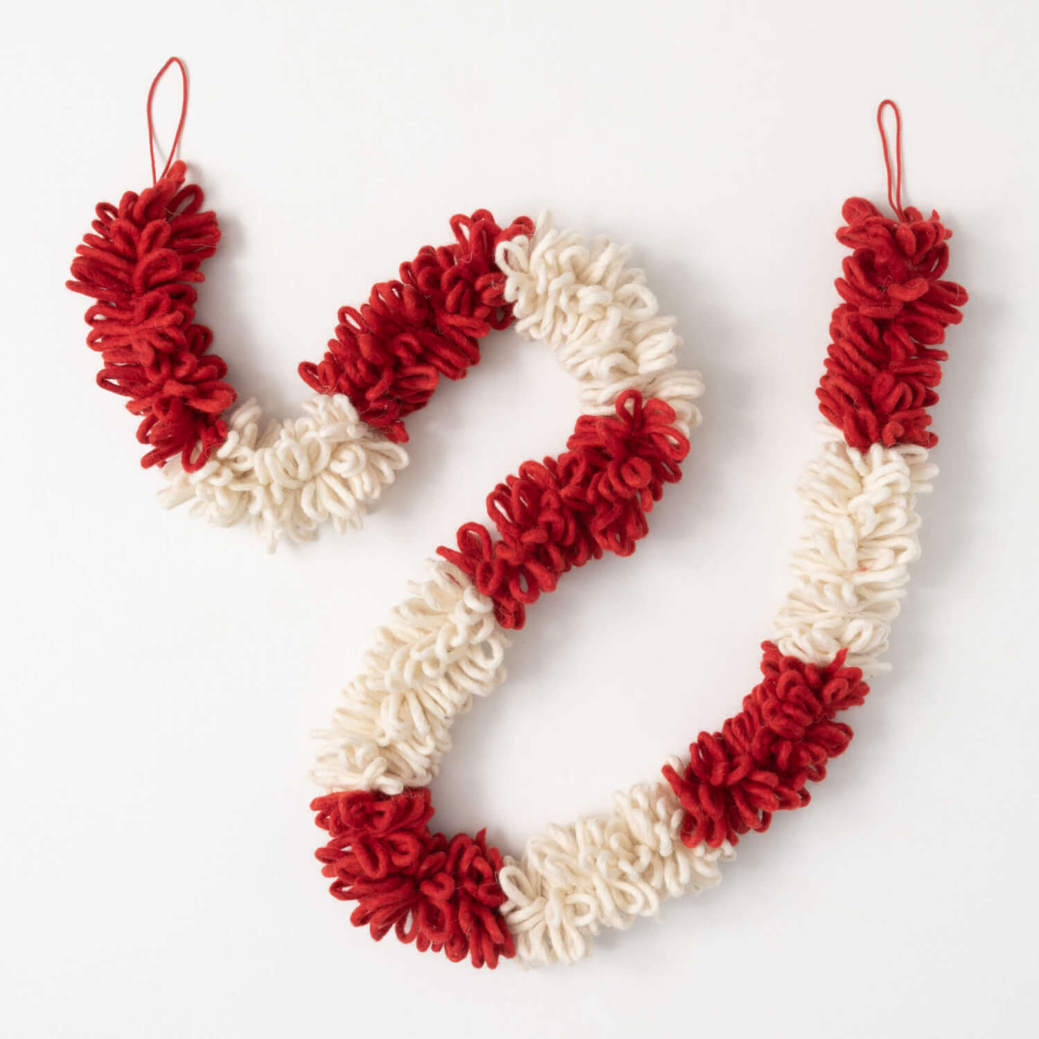 Wool Sprinkle Red, Pink and White Garland – Ribbon Chix