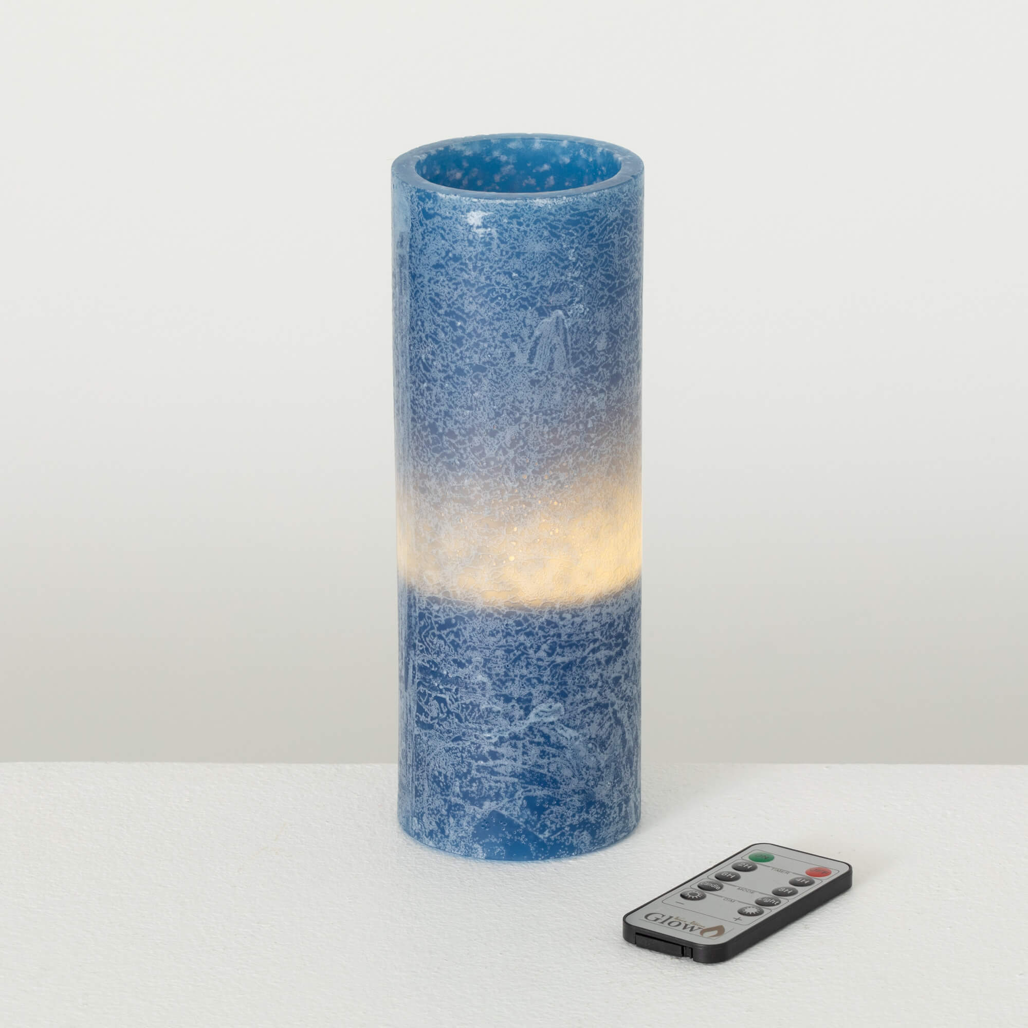 TIMBER LED GLOW CANDLE - BLUE