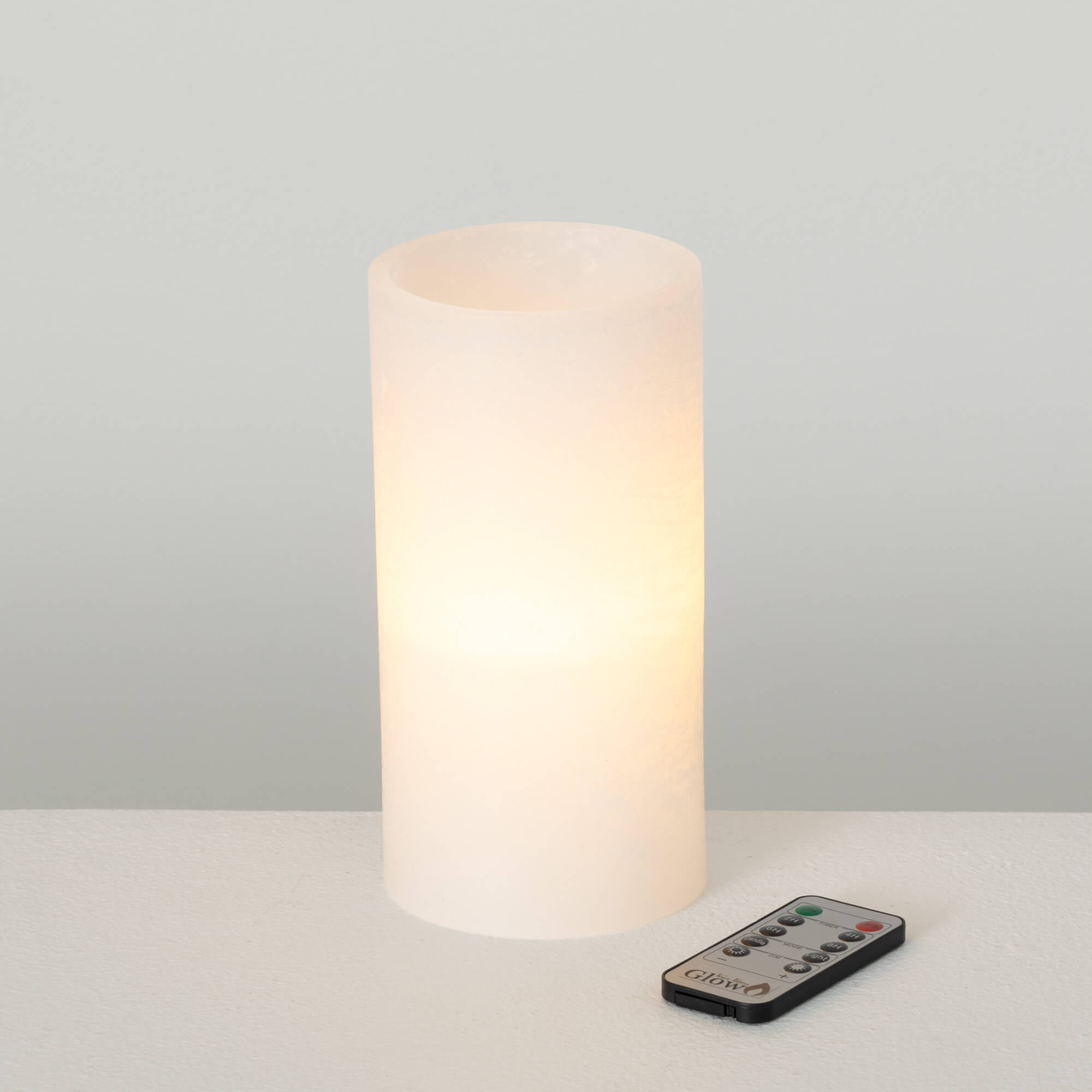 TIMBER LED GLOW CANDLE - WHITE