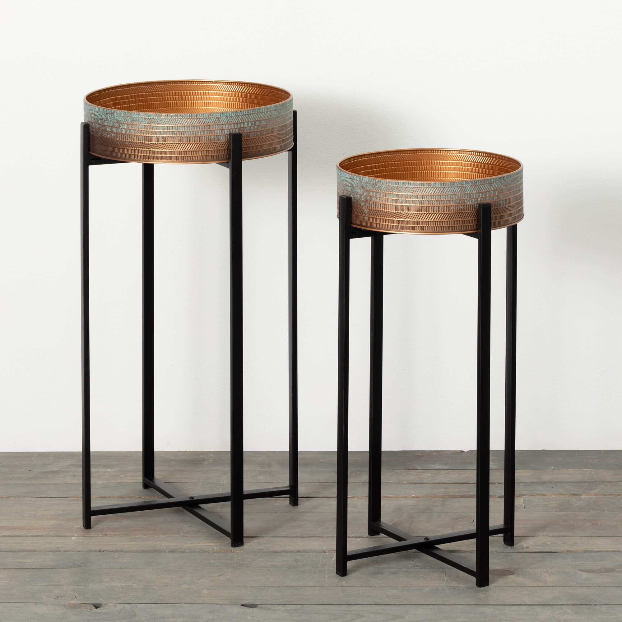 OMBRE PLANT STAND SIDE TABLES