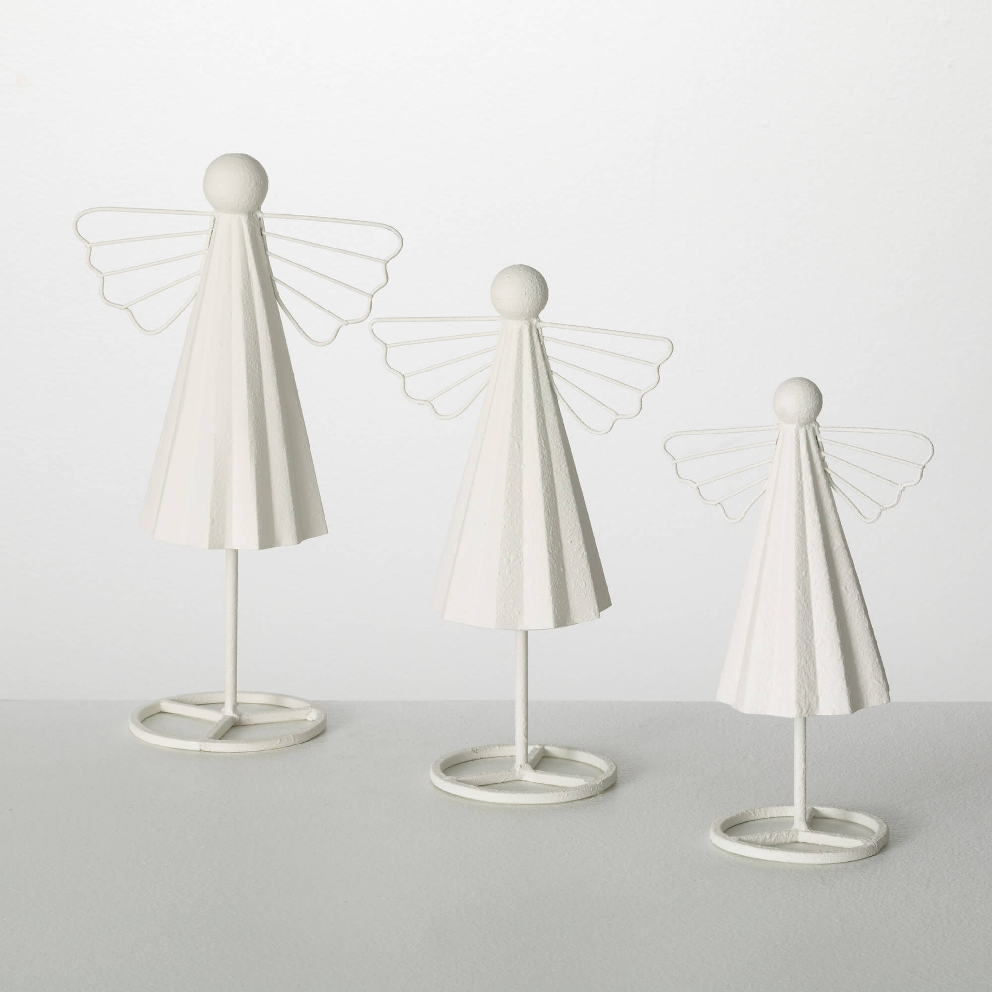 SIMPLE WHITE ANGEL STATUETTES