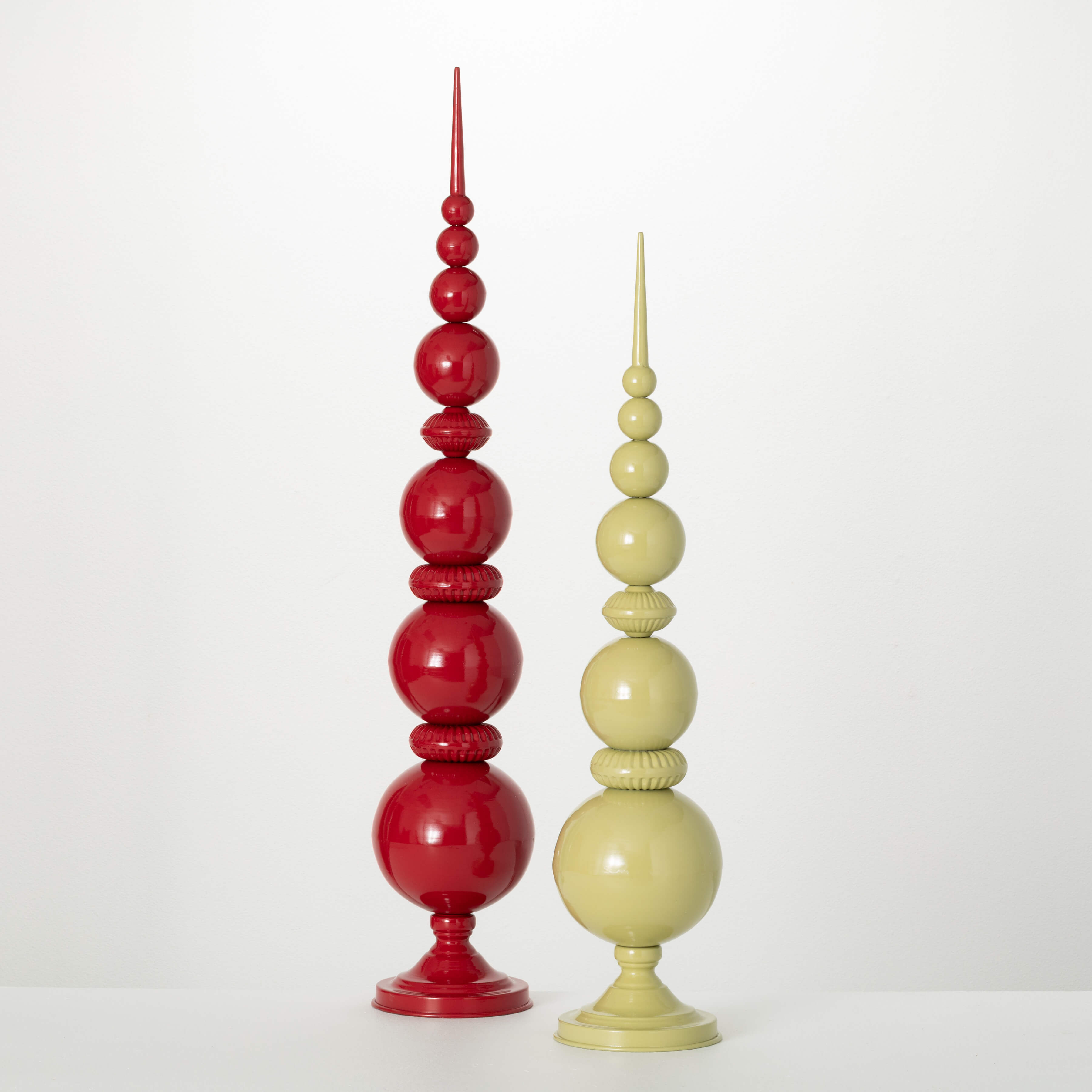 RED GREEN FINIAL FIGURINES