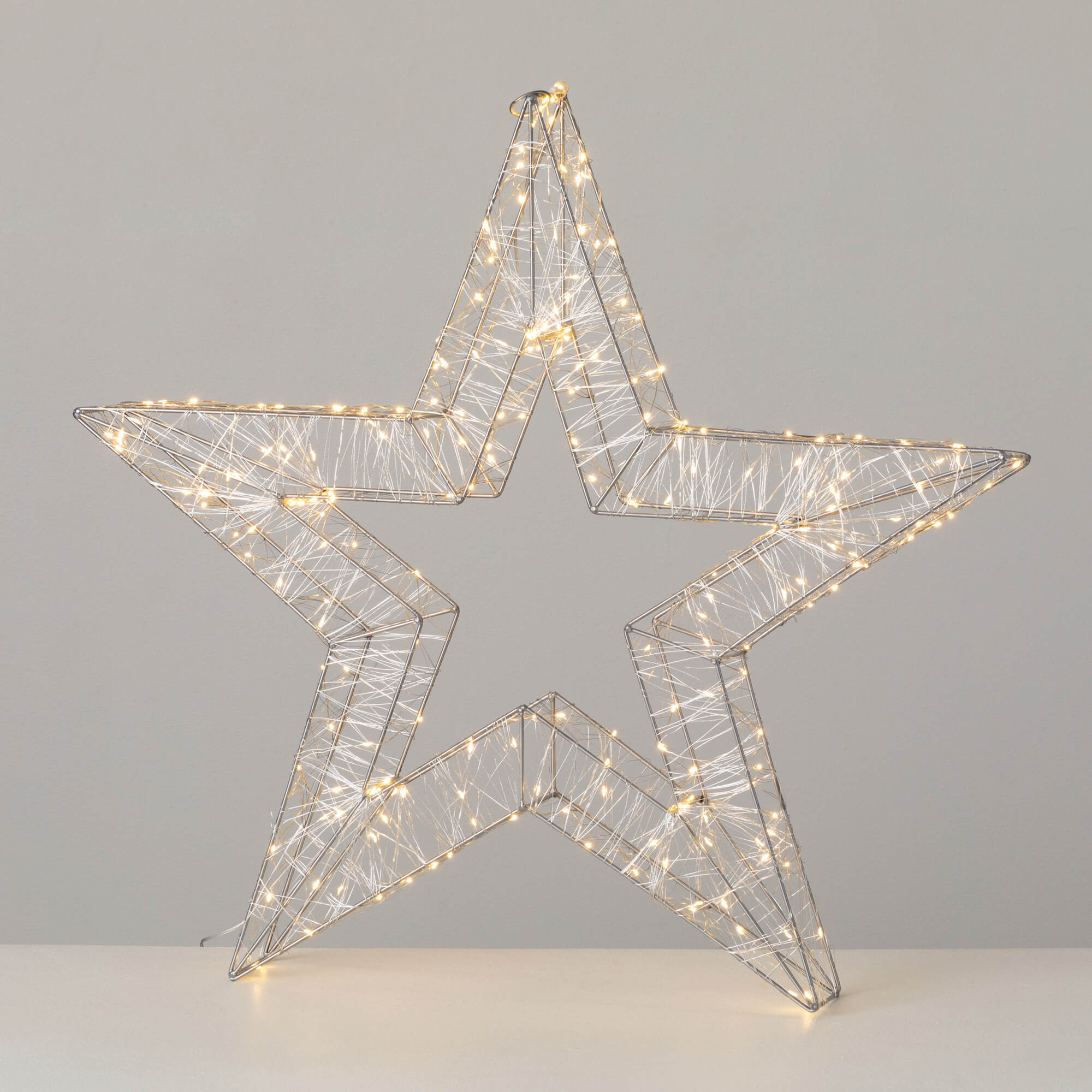 LARGE SILVER LIGHTED STAR