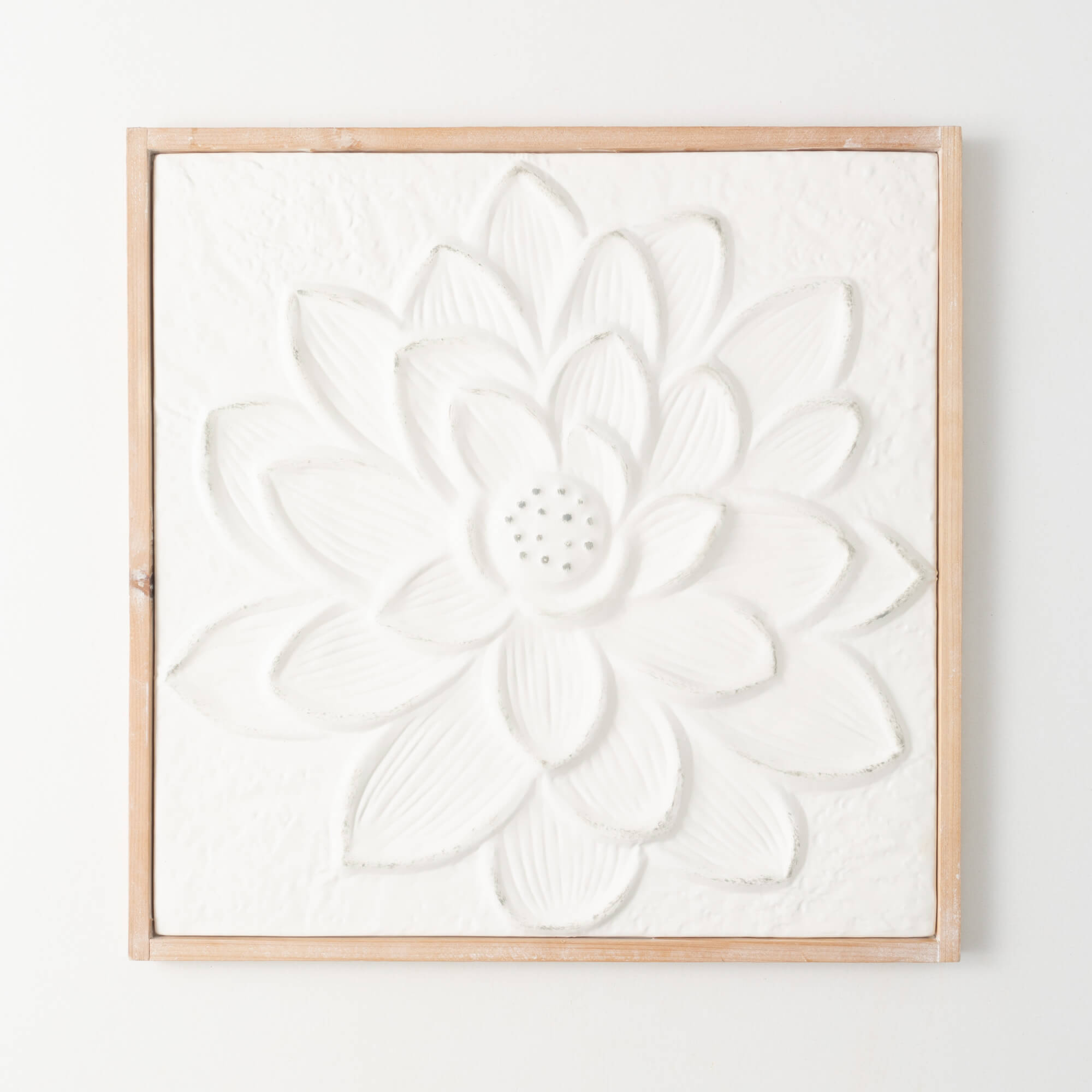EMBOSSED FLORAL WALL ART