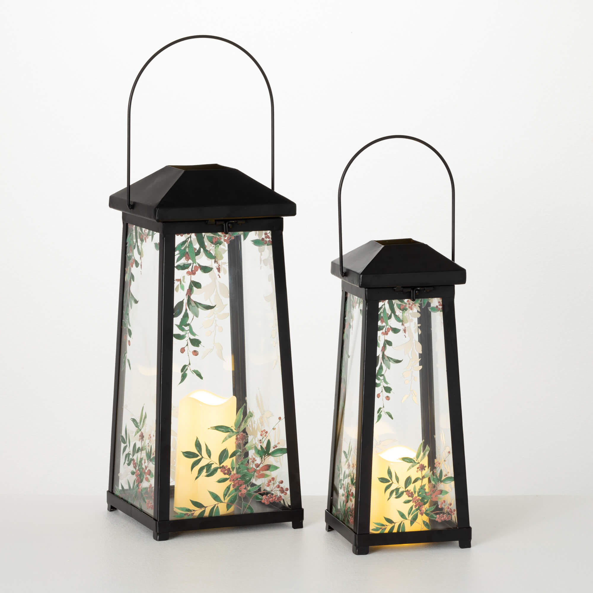 HOLLY LANTERN Set 2