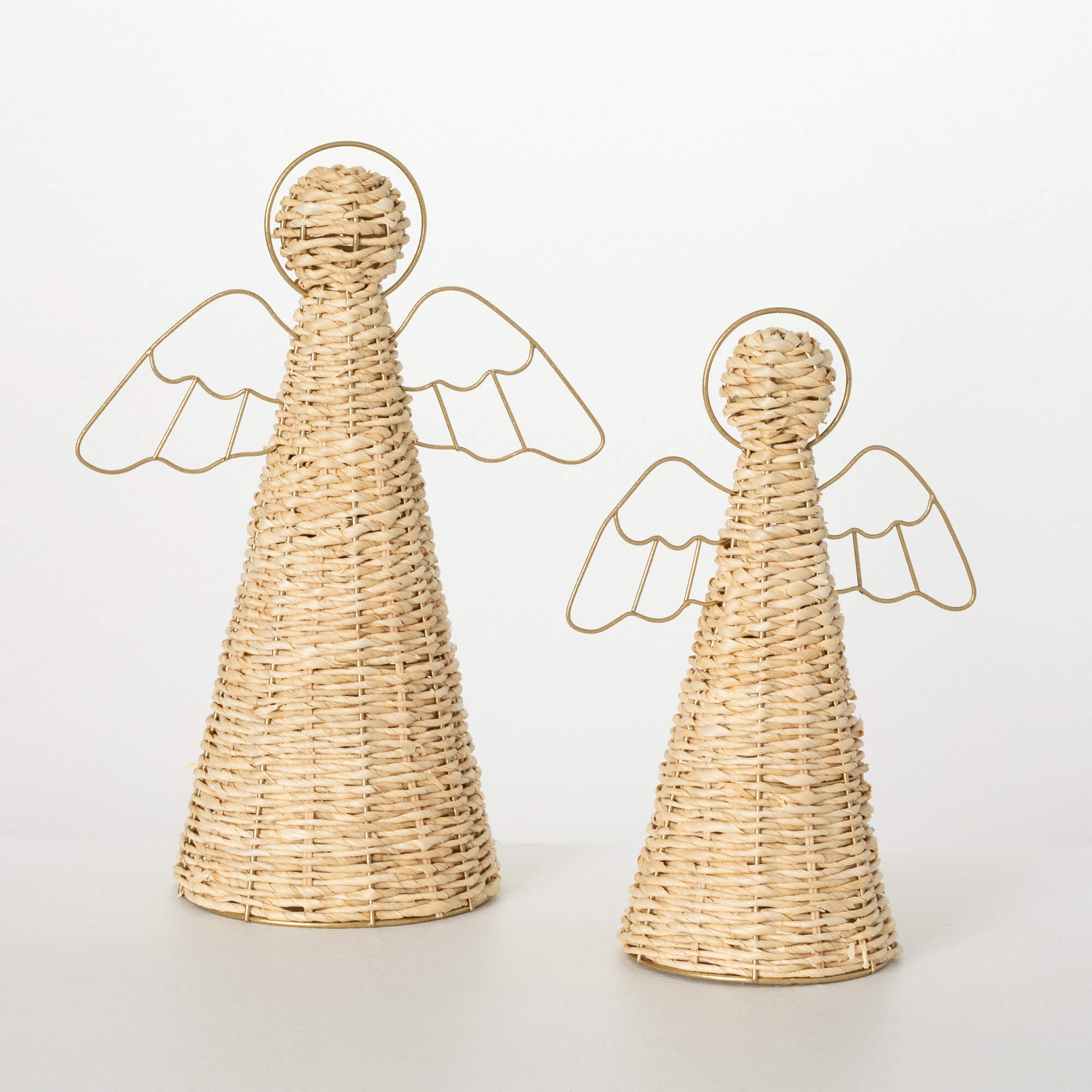 WOVEN ANGEL FIGURE SET OF 2