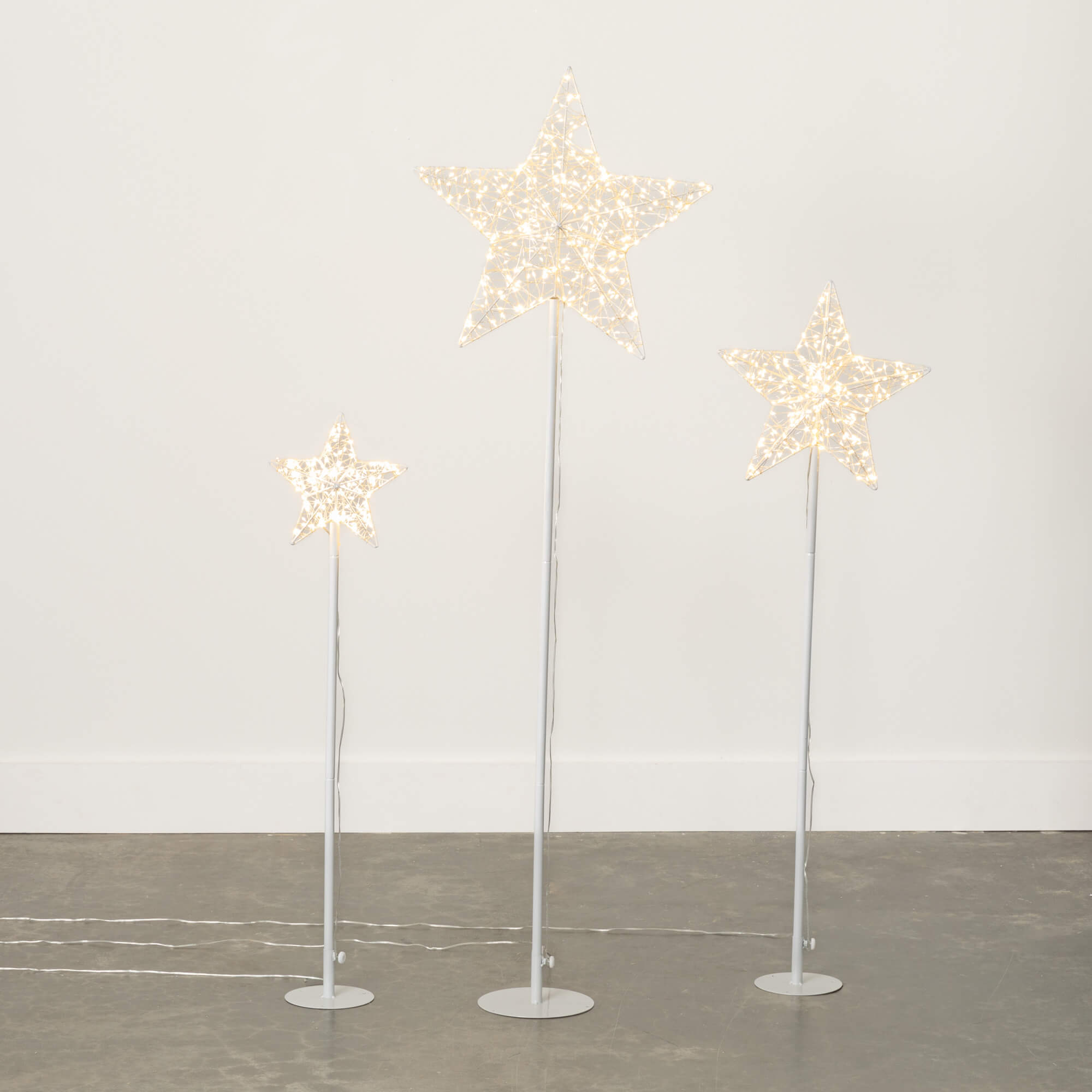 LED STAR STAND Set 3