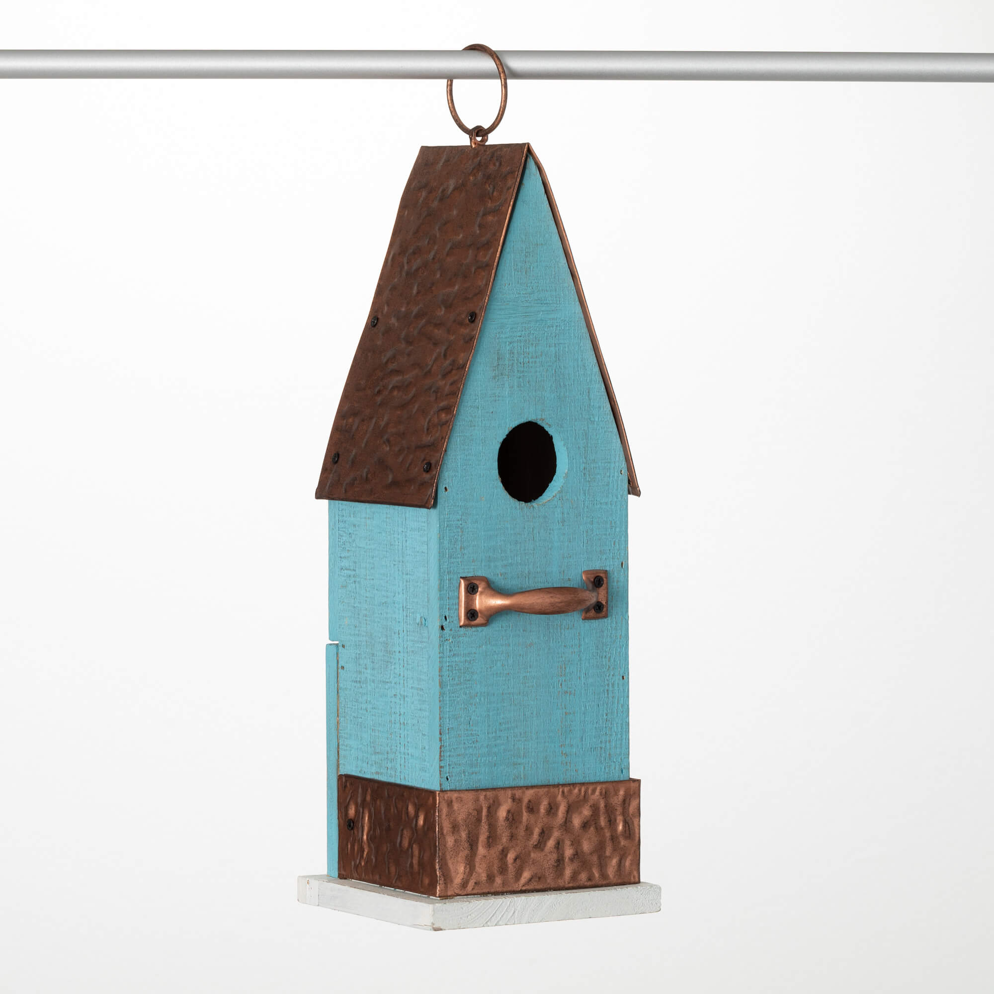 BLUE COPPER ROOF BIRDHOUSE