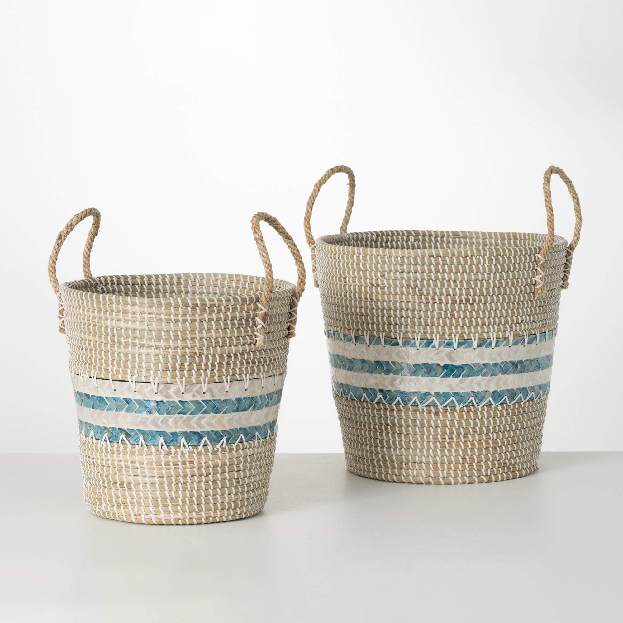 CAPIZ WOVEN BASKET SET