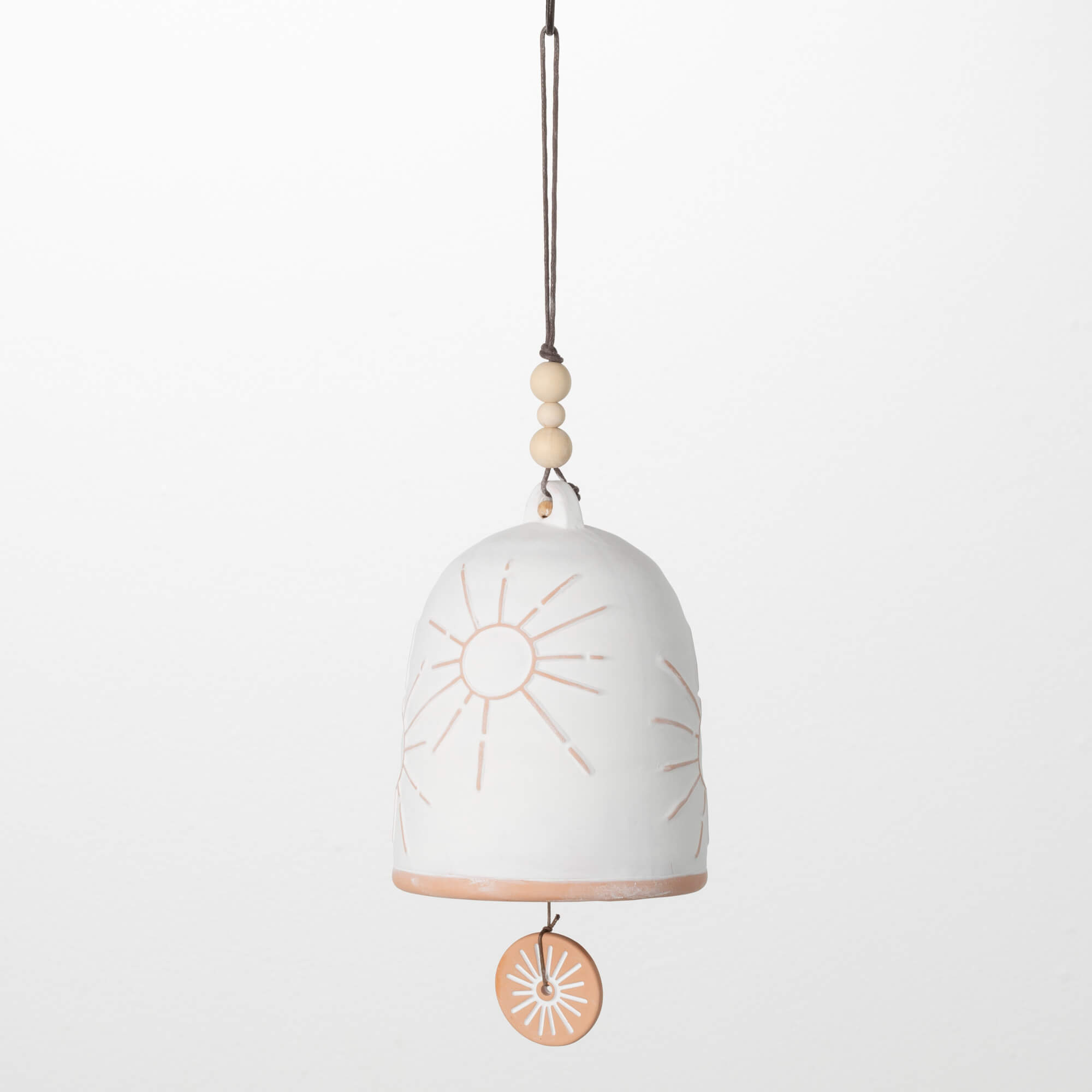 WHITE TERRACOTTA HANGING BELL